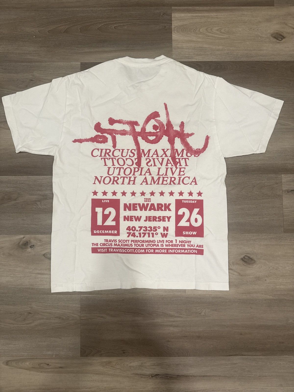 Travis Scott L Travis Scott Circus Maximus Tour Newark NJ T Shirt Size US L / EU 52-54 / 3 - 2 Thumbnail