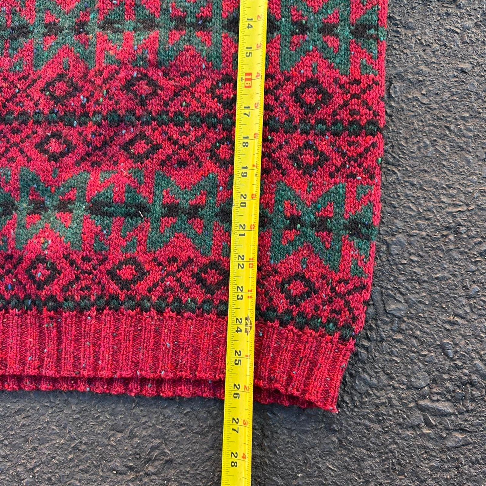 Other × Vintage Vintage Knit Wool Red Sweater Size US S / EU 44-46 / 1 - 5 Thumbnail