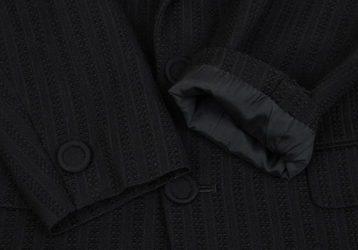 Comme des Garcons Homme Plus Wool Stripe Jacket in Black, Size M Size US M / EU 48-50 / 2 - 6 Thumbnail