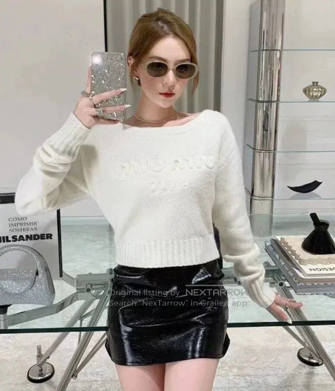 Balmain balmain beige letter knit sweater. Size XS / US 0-2 / IT 36-38 - 5 Thumbnail