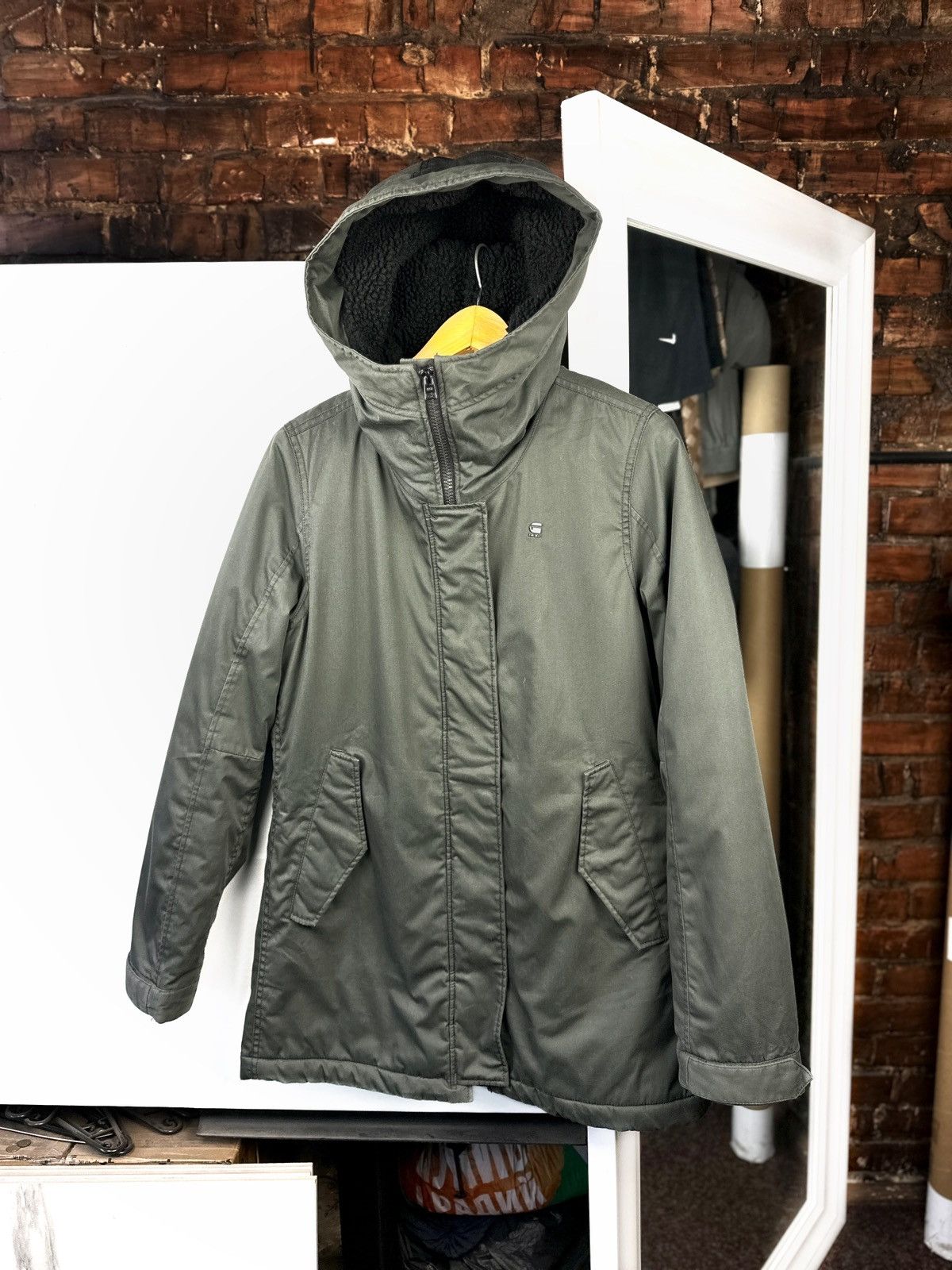 G-Star Women’s G-Star Raw Rovic Slim Teddy Parka Green Size: M Size M / US 6-8 / IT 42-44 - 8 Thumbnail