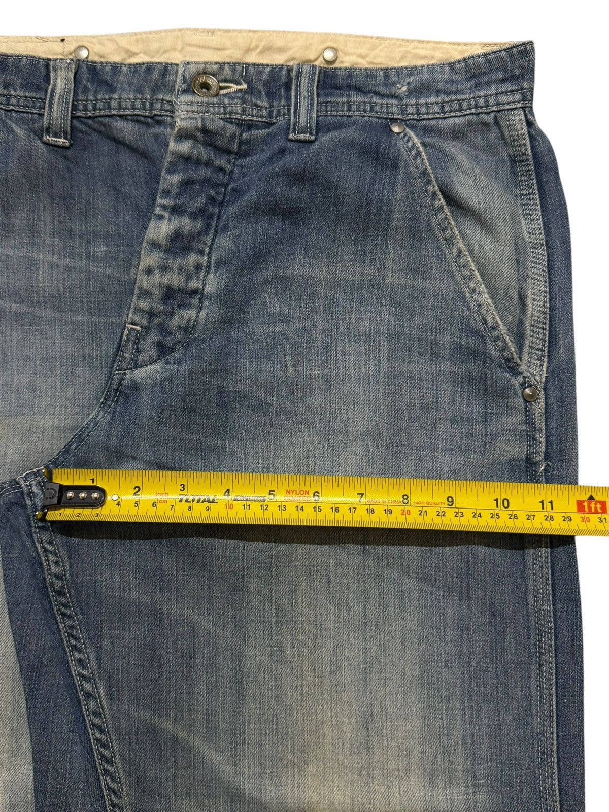 JNCO Y2K Japanese Brand Blue Faded Wash Distressed Straight Leg Size US 32 / EU 48 - 11 Thumbnail