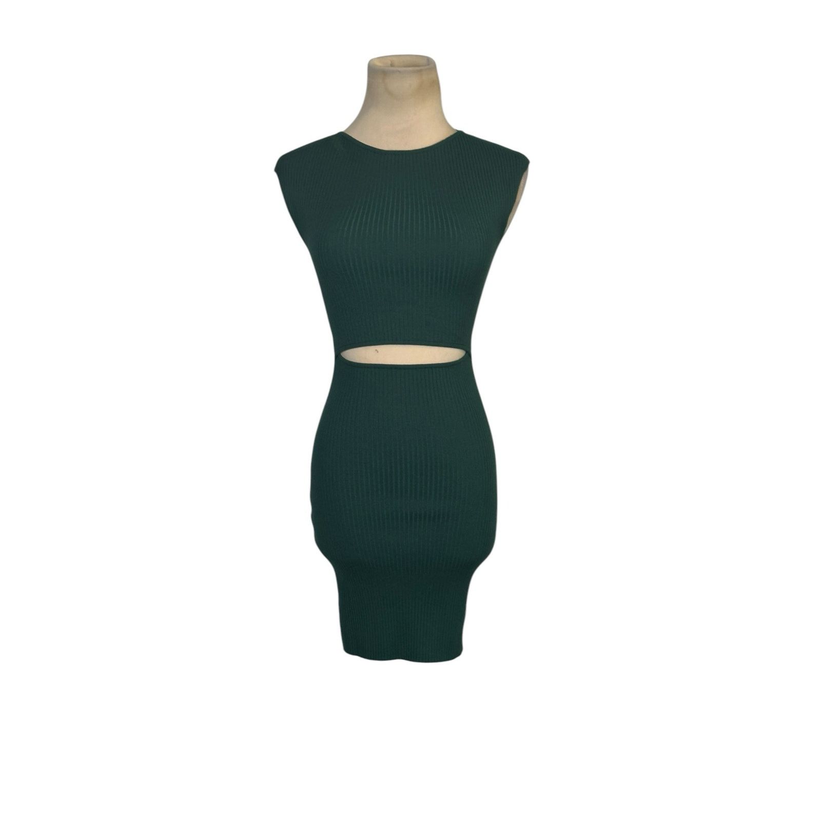 Aritzia Wilfred Green Cutout Bodycon Mini Dress size 2XS Size XXS / US 00 / IT 34 - 8 Thumbnail