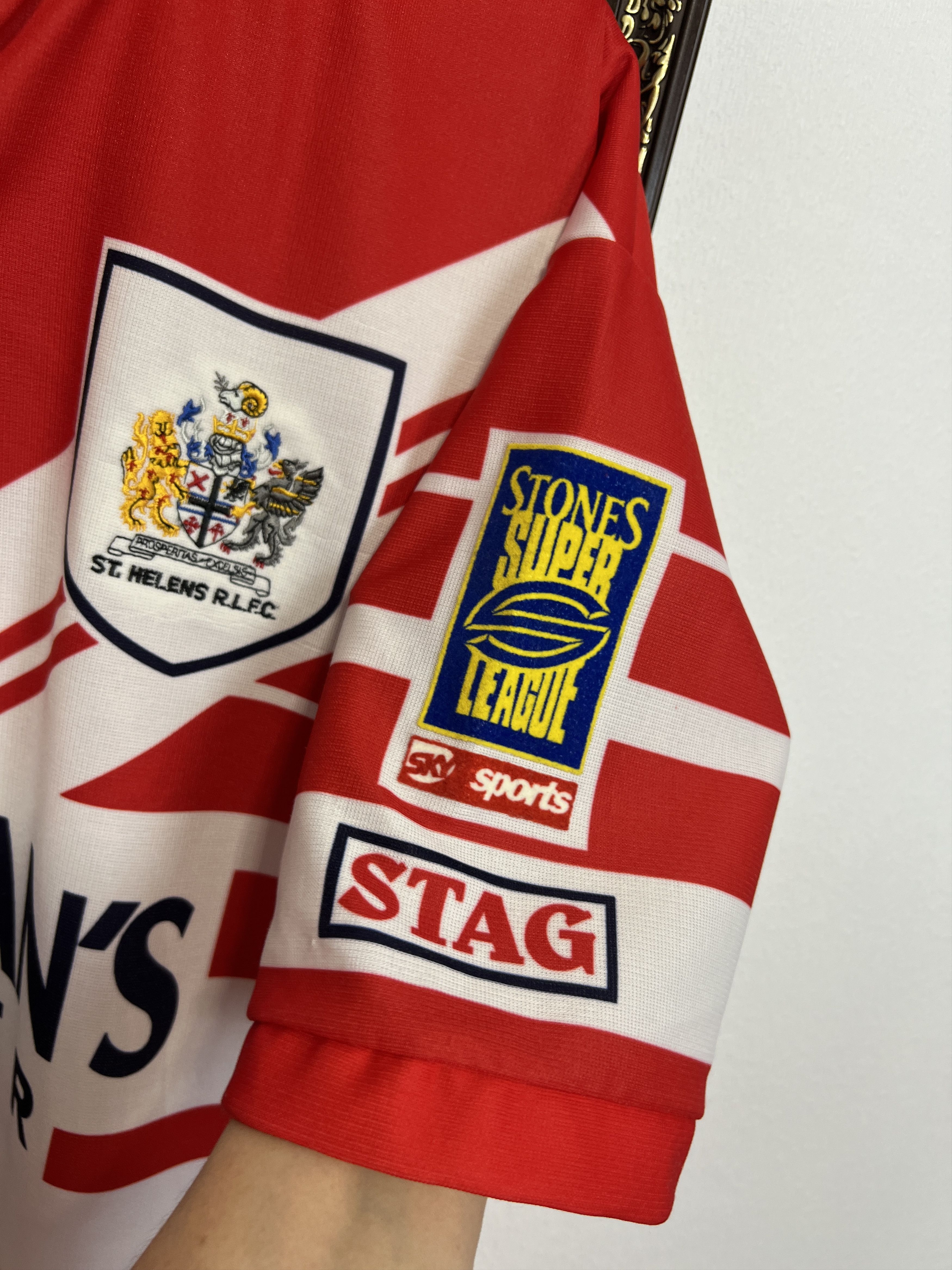 Vintage Vintage St Helens Rugby Union Jersey Shirt Trikot Rare Sport Size US L / EU 52-54 / 3 - 4 Thumbnail