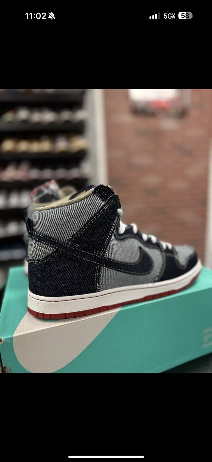 Nike Size 11 - Nike Reese Forbes x SB Dunk High Denim (881758-441 Size US 11 / EU 44 - 6 Thumbnail