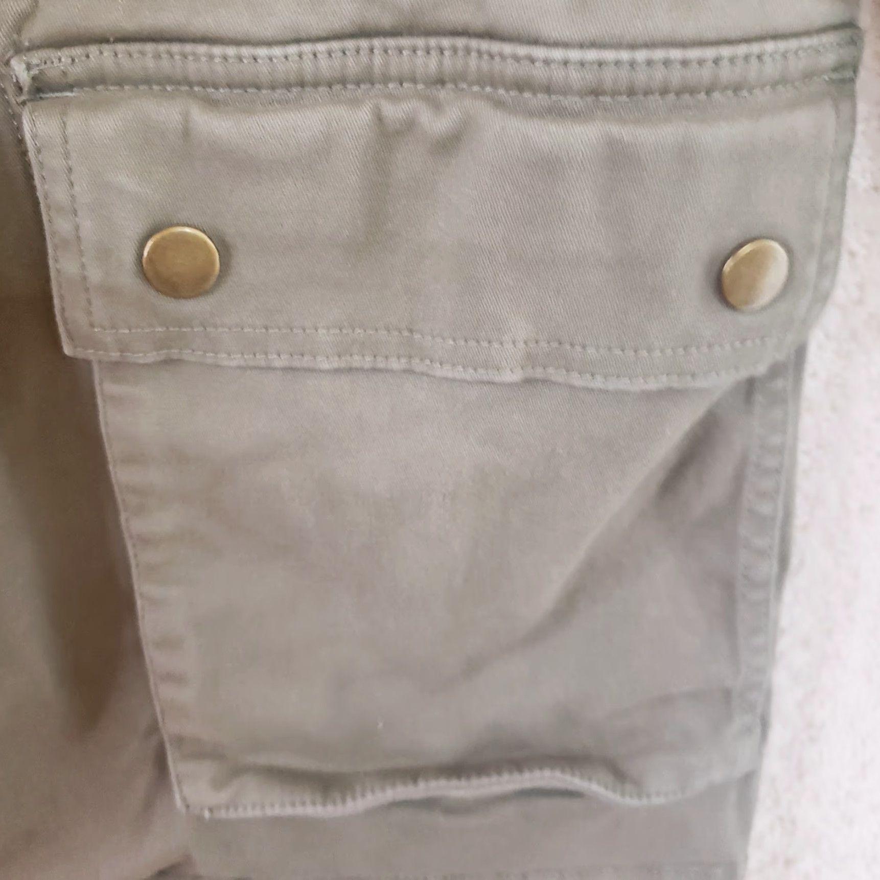 Lucky Brand Lucky Brand Women's S Army Green Barn Short Jacket Pockets No Buttons Or Zipper Size 28" / US 6 / IT 42 - 6 Thumbnail