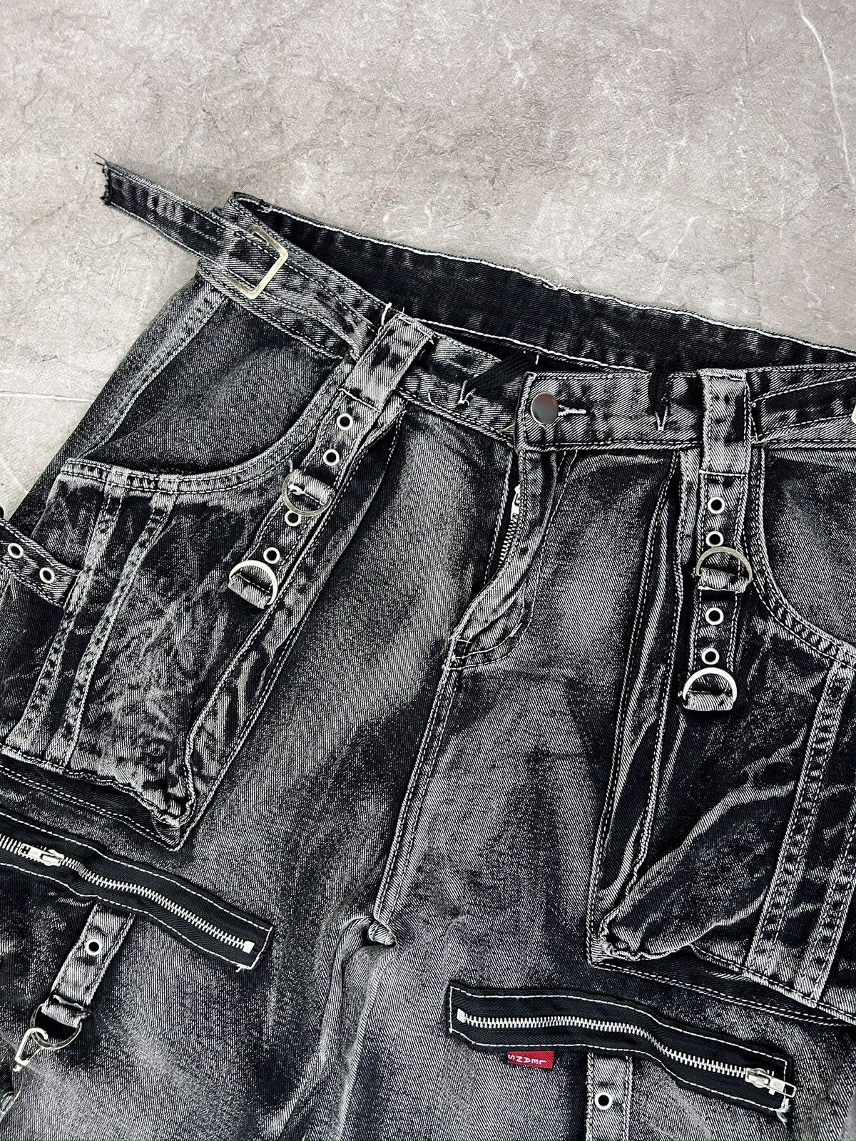 Tripp NYC Gothic bondage diesel style denim distressed jeans y2k Size US 32 / EU 48 - 10 Thumbnail
