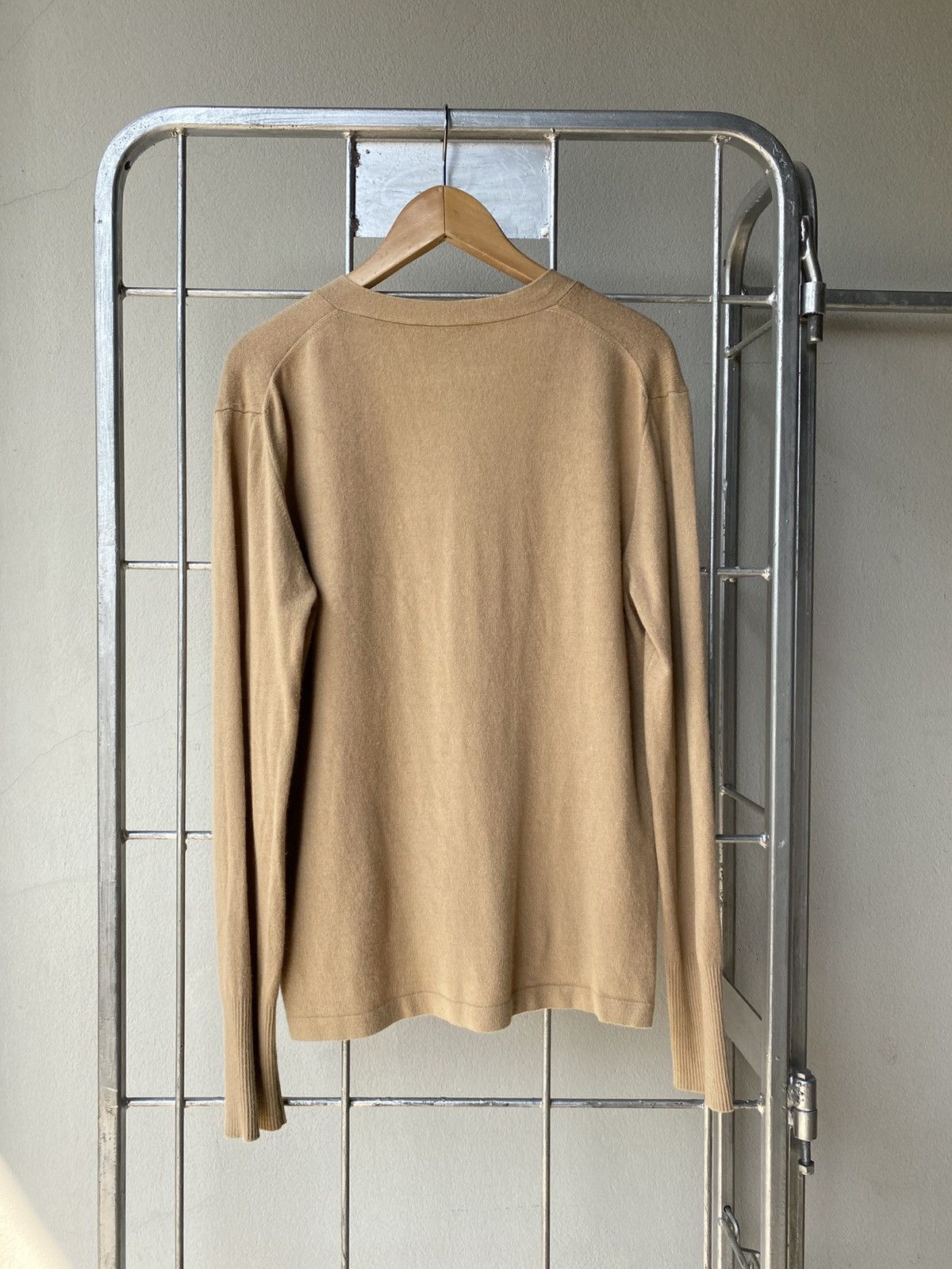 Marella MARELLA Brown Soft Knit Deep-V Cardigan Size M / US 6-8 / IT 42-44 - 2 Thumbnail