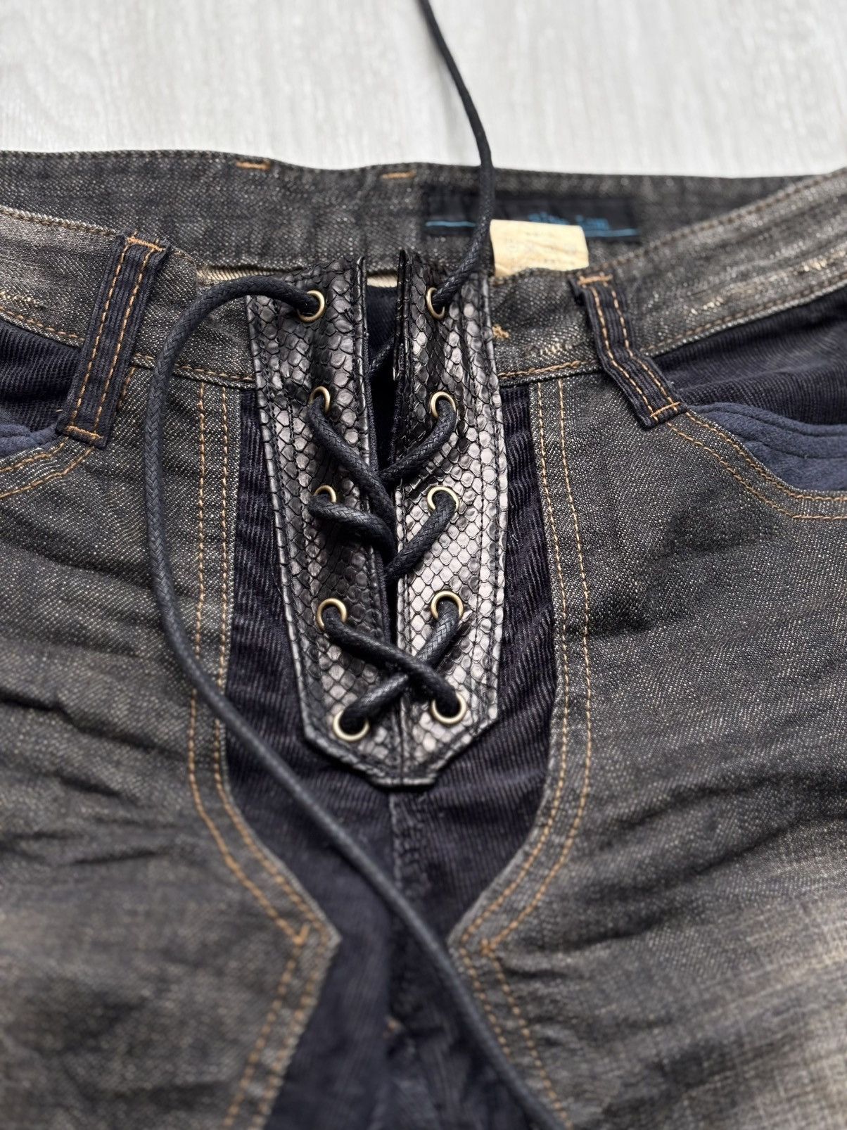Japanese Brand BLUE JAM lace up flare jeans Size US 28 / EU 44 - 3 Thumbnail