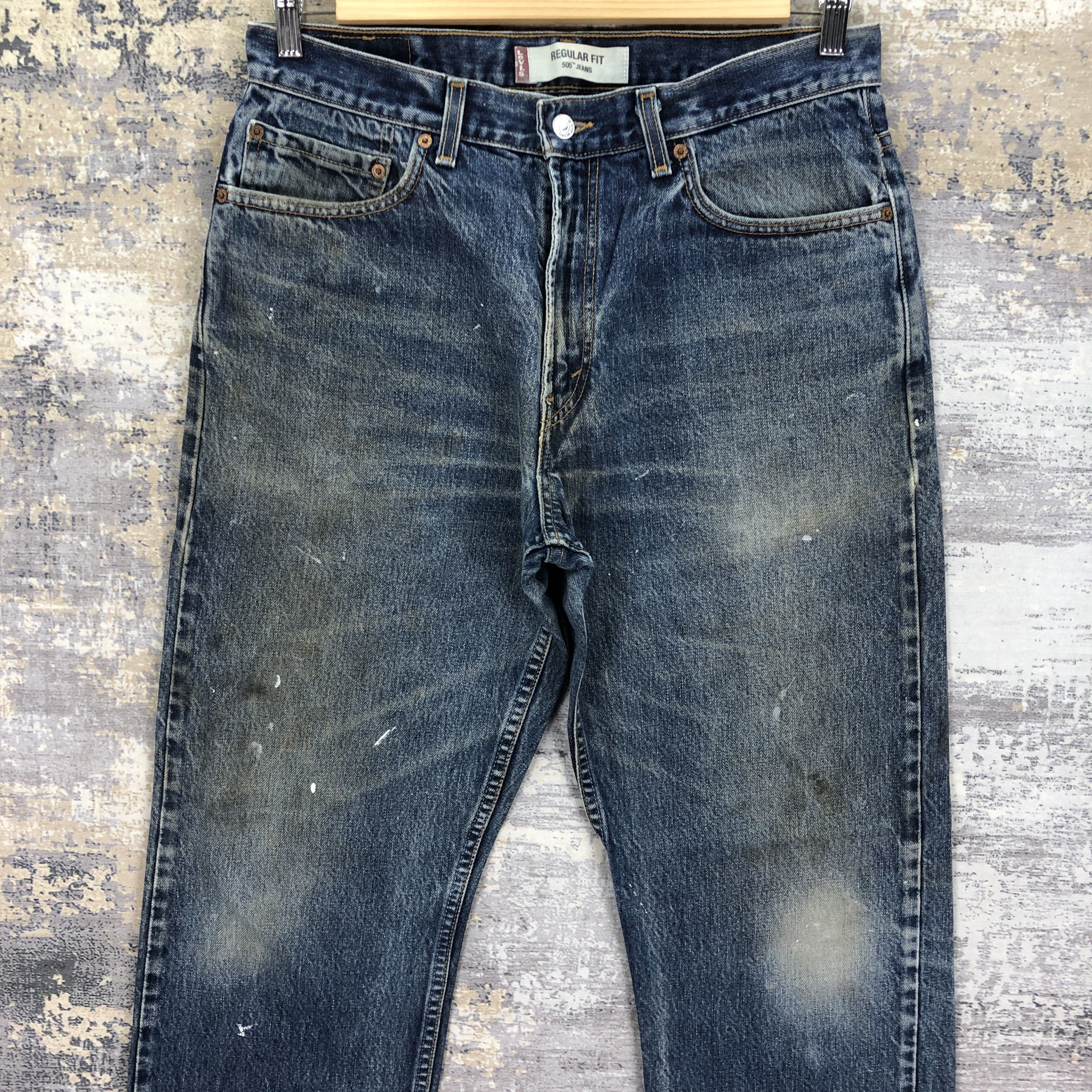 Levi's Vintage Levis 505 Dirty Jeans Levi's Faded Stonewash Denim Size US 32 / EU 48 - 3 Thumbnail
