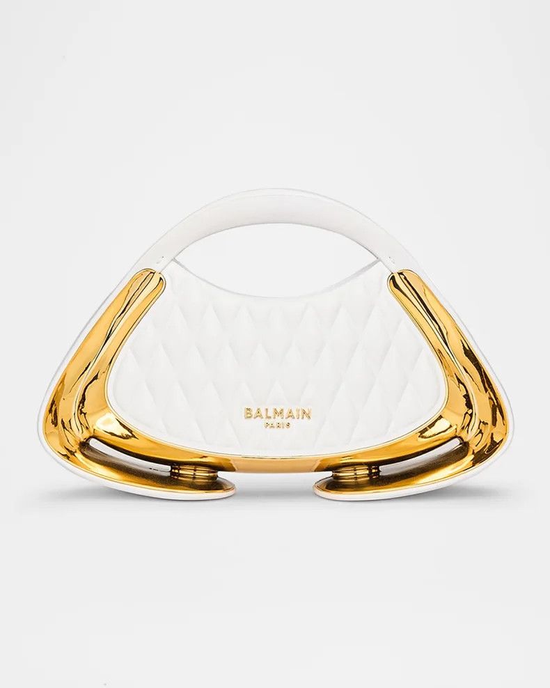 Balmain os11x0526 Size: OS / Small Jolie Madame Bag in White/Gold Size ONE SIZE - 1 Thumbnail