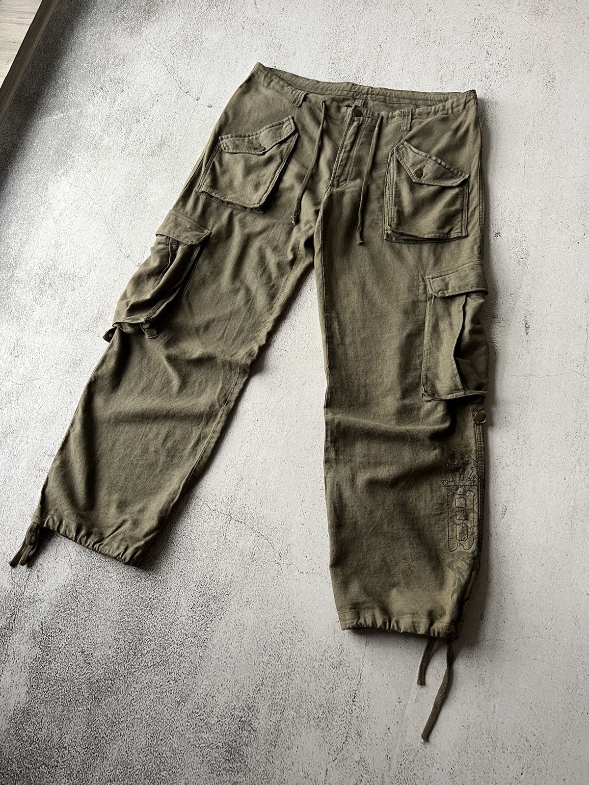 Designer Cargo Parachute Vintage Avant Garde Style Pants Size US 33 - 2 Thumbnail