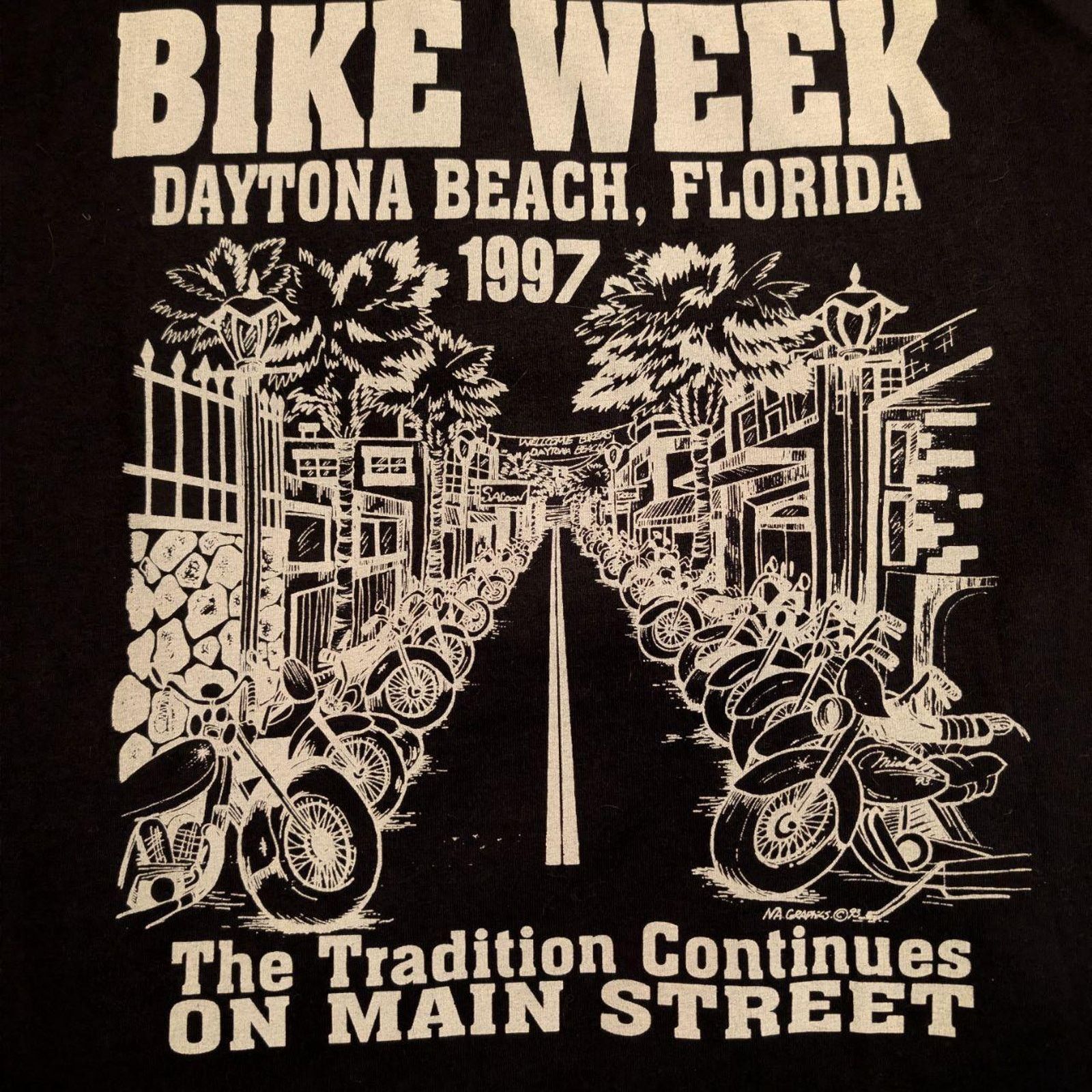 Other VINTAGE 1997 DAYTONA BEACH BIKE WEEK TEE L Size US L / EU 52-54 / 3 - 2 Thumbnail