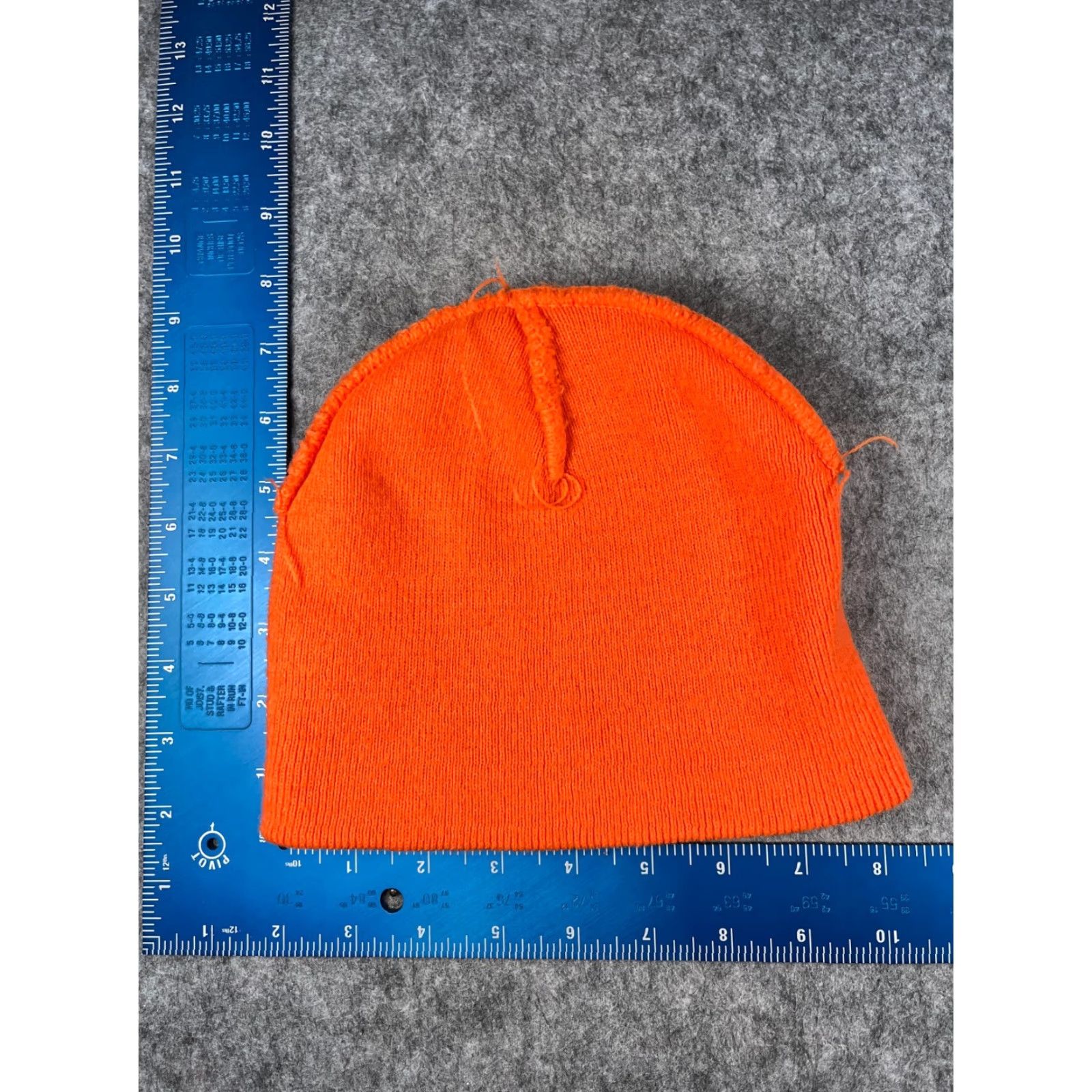 Vintage Att Headwear Beanie Adult One Size Orange Knit Acrylic High Visibility Size ONE SIZE - 4 Thumbnail