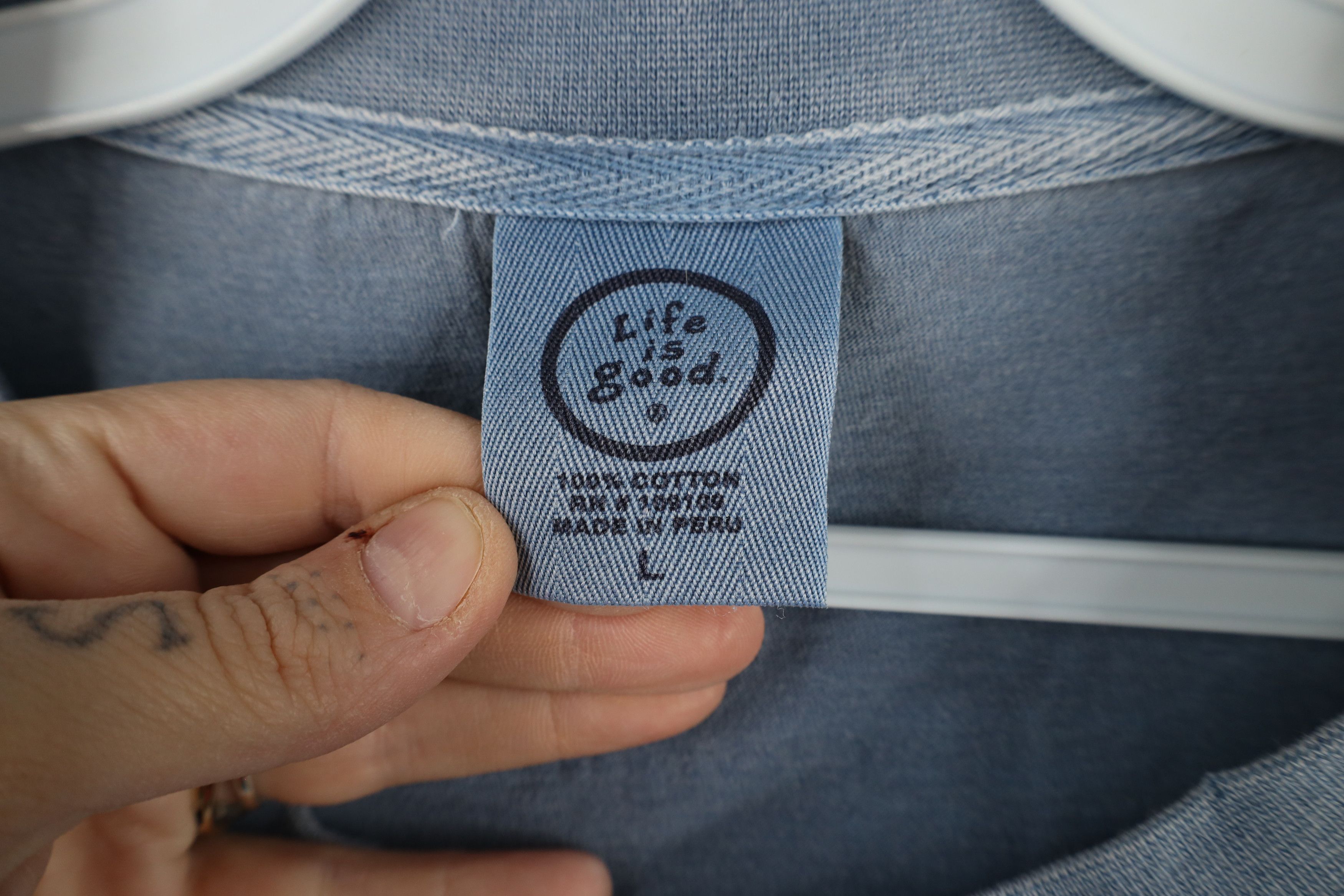 Life is Good × Vintage Vintage Life Is Good Snow Problem Long Sleeve T-Shirt Blue Size US L / EU 52-54 / 3 - 6 Thumbnail