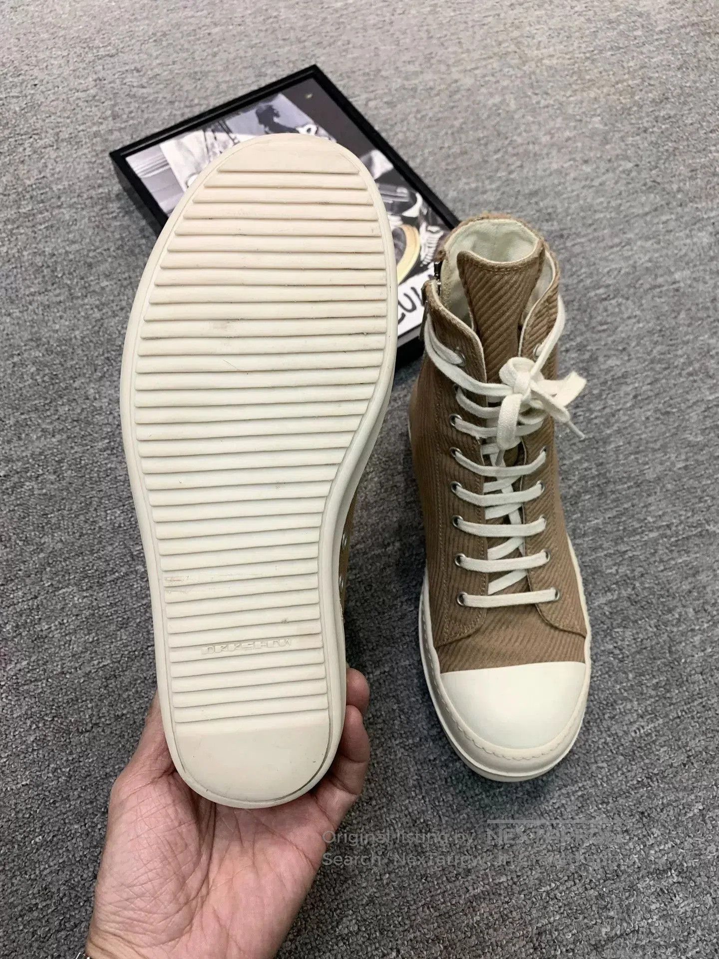 Rick Owens rick owens brown canvas high. Size US 10.5 / EU 43-44 - 8 Thumbnail