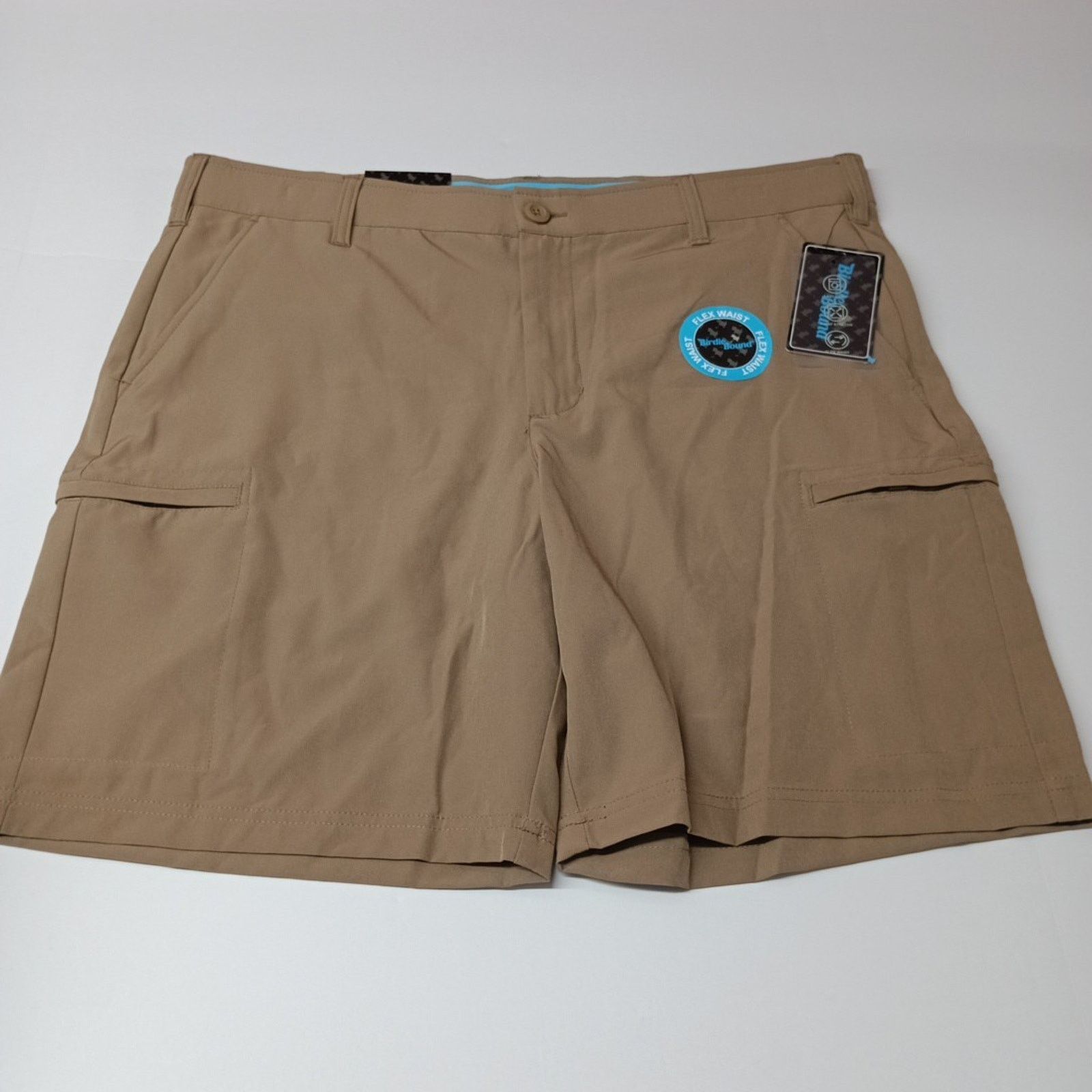 Other Birdie Bound Cargo Shorts Men's 38x9 Khaki Stretch Easy Care Size US 38 / EU 54 - 1 Thumbnail