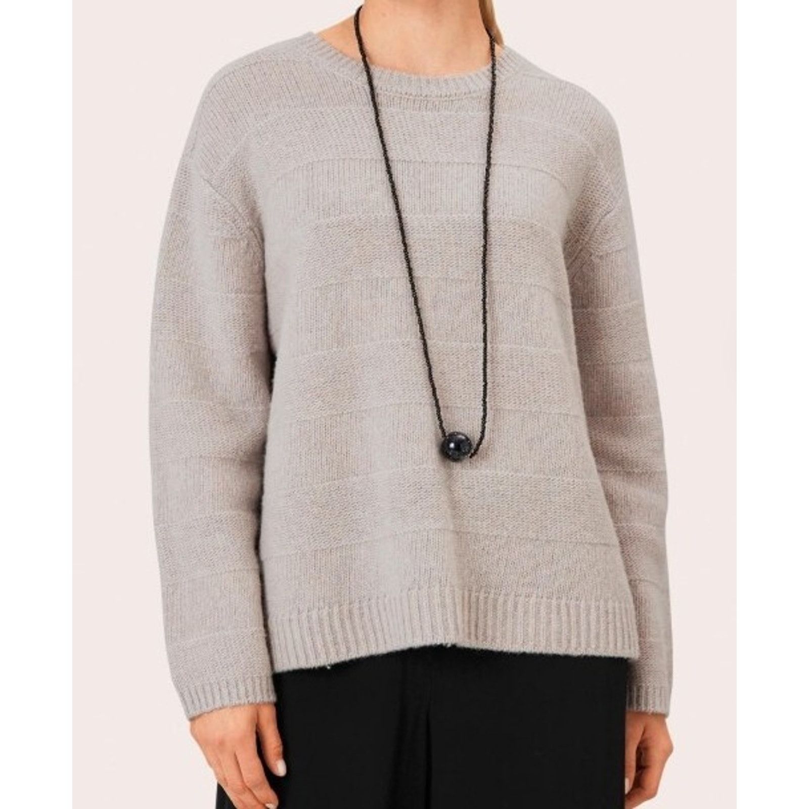 Broken Promises Co. Bartolini Cashmere Sweater cable knit Gray size M A001363 Size M / US 6-8 / IT 42-44 - 2 Thumbnail