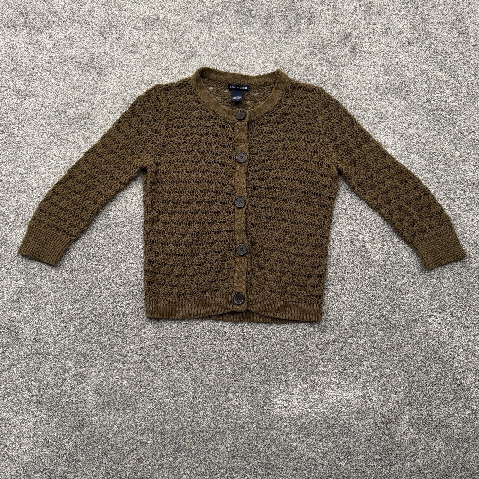 Architect Cottagecore Cardigan Sweater Womens Medium Crocheted Boho Size M / US 6-8 / IT 42-44 - 1 Thumbnail