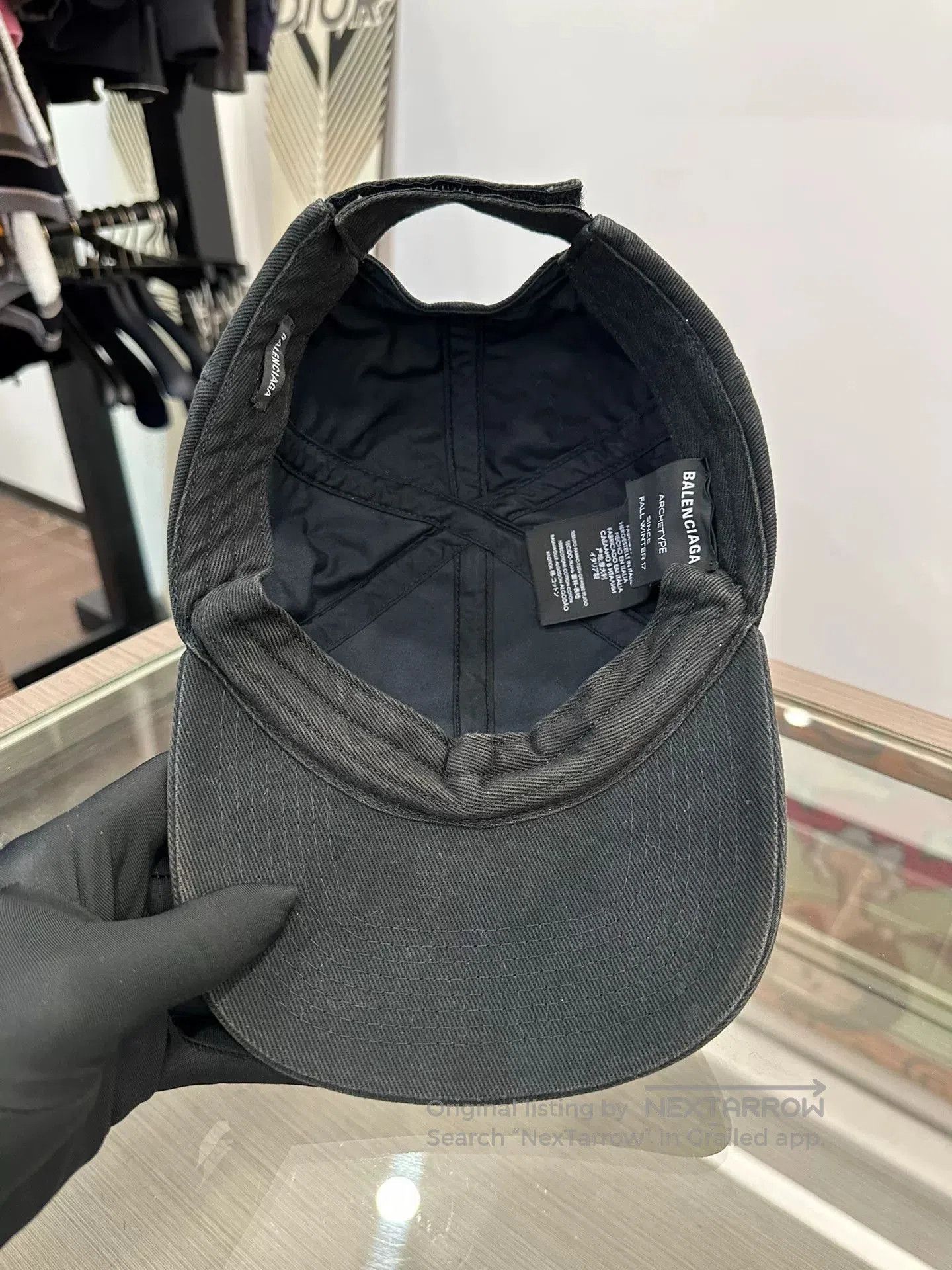 Balenciaga Balenciaga Logo Denim Baseball Cap. Size ONE SIZE - 6 Thumbnail