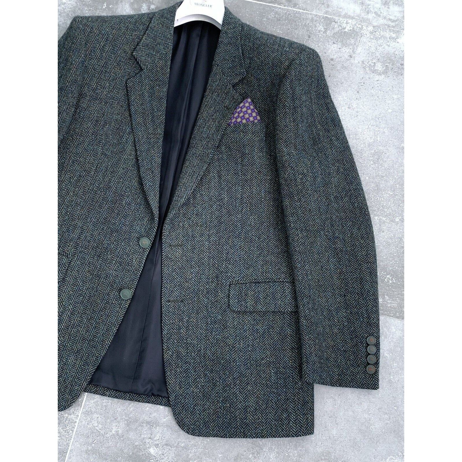 Burberry × Harris Tweed Men's BURBERRYS' HARRIS TWEED Sport Blazer Jacket Coat EU 52 Size 52R - 13 Thumbnail