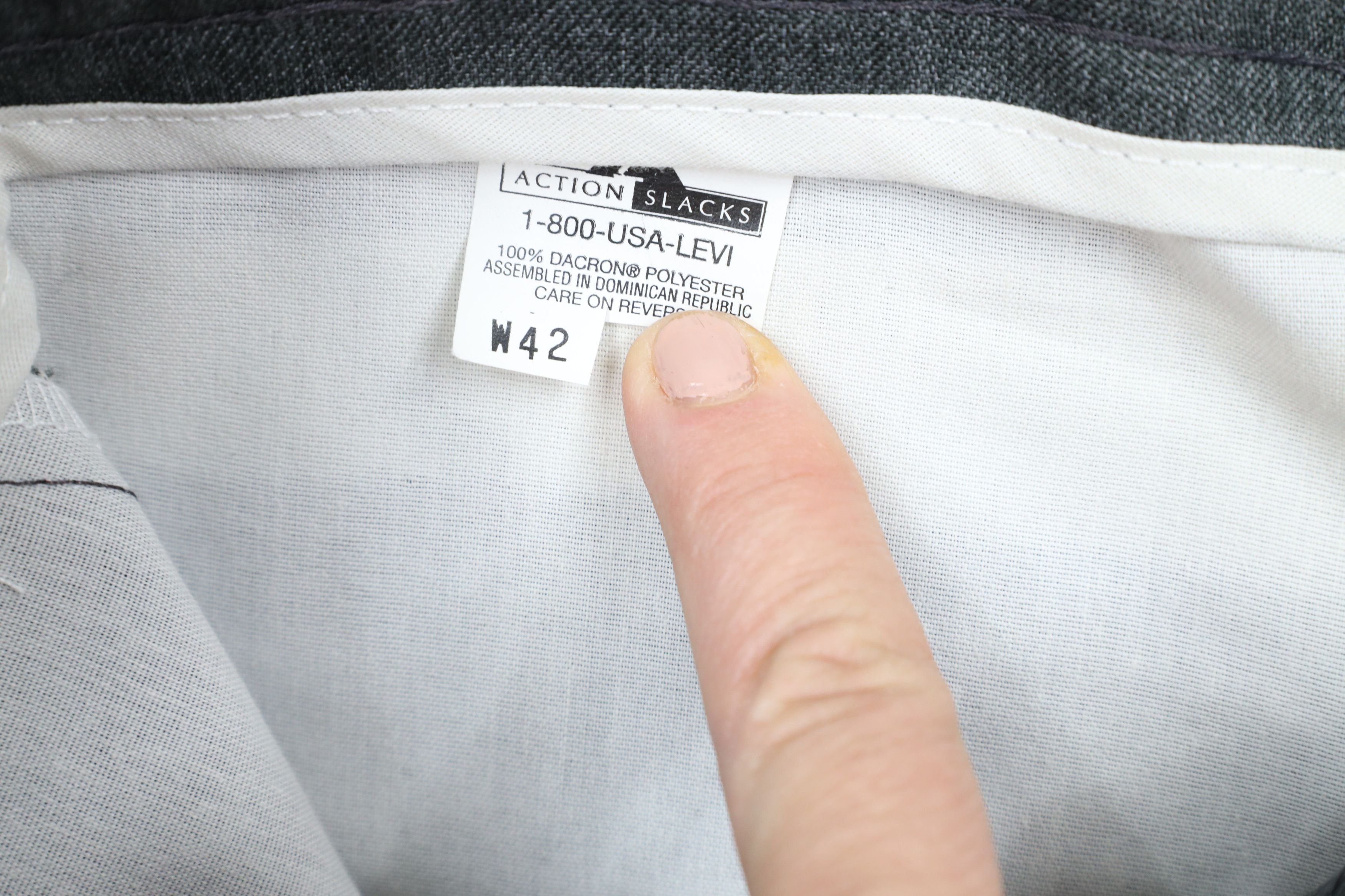 Levi's × Vintage Vintage 90s Levis Knit Wide Leg Chino Pants Heather Gray Size US 42 / EU 58 - 7 Thumbnail