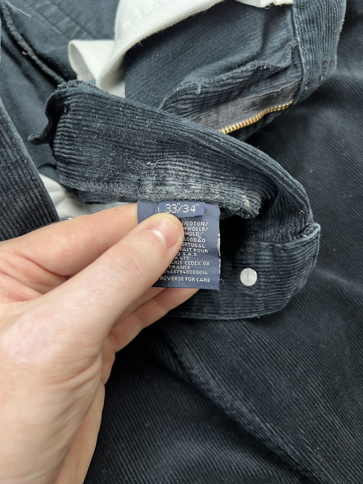 Polo Ralph Lauren Polo Ralph Lauren Black Corduroy Trousers Pants (Y0602) Size US 33 - 8 Thumbnail