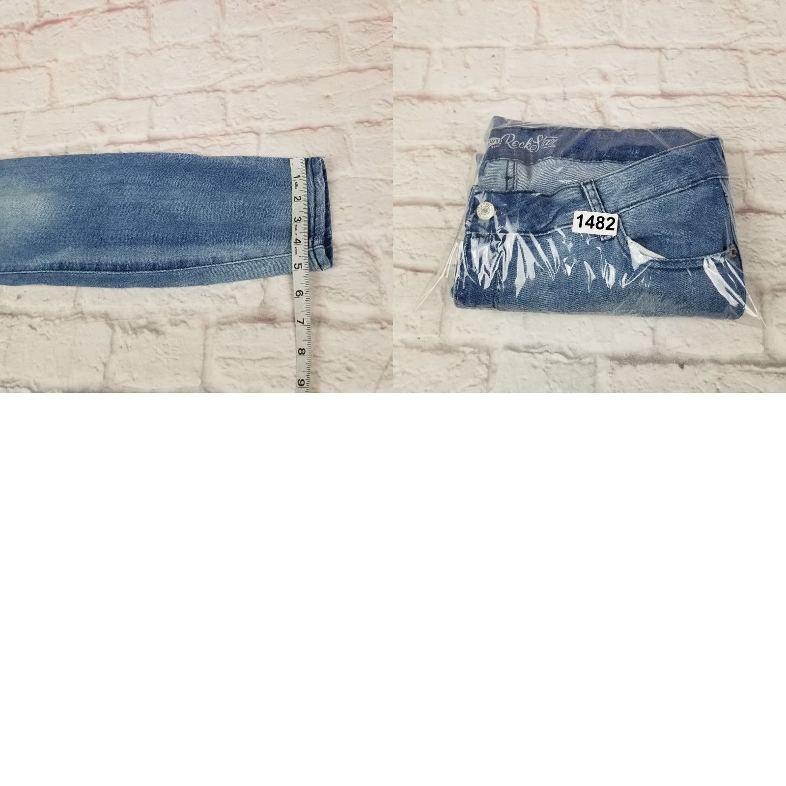 Old Navy VINTAGE Old Navy Rockstar Jeans Womens Plus 16 Light Blue Mid Rise Stretch Denim 5-Pocket Womens Size 38" / US 16 / IT 52 - 9 Thumbnail