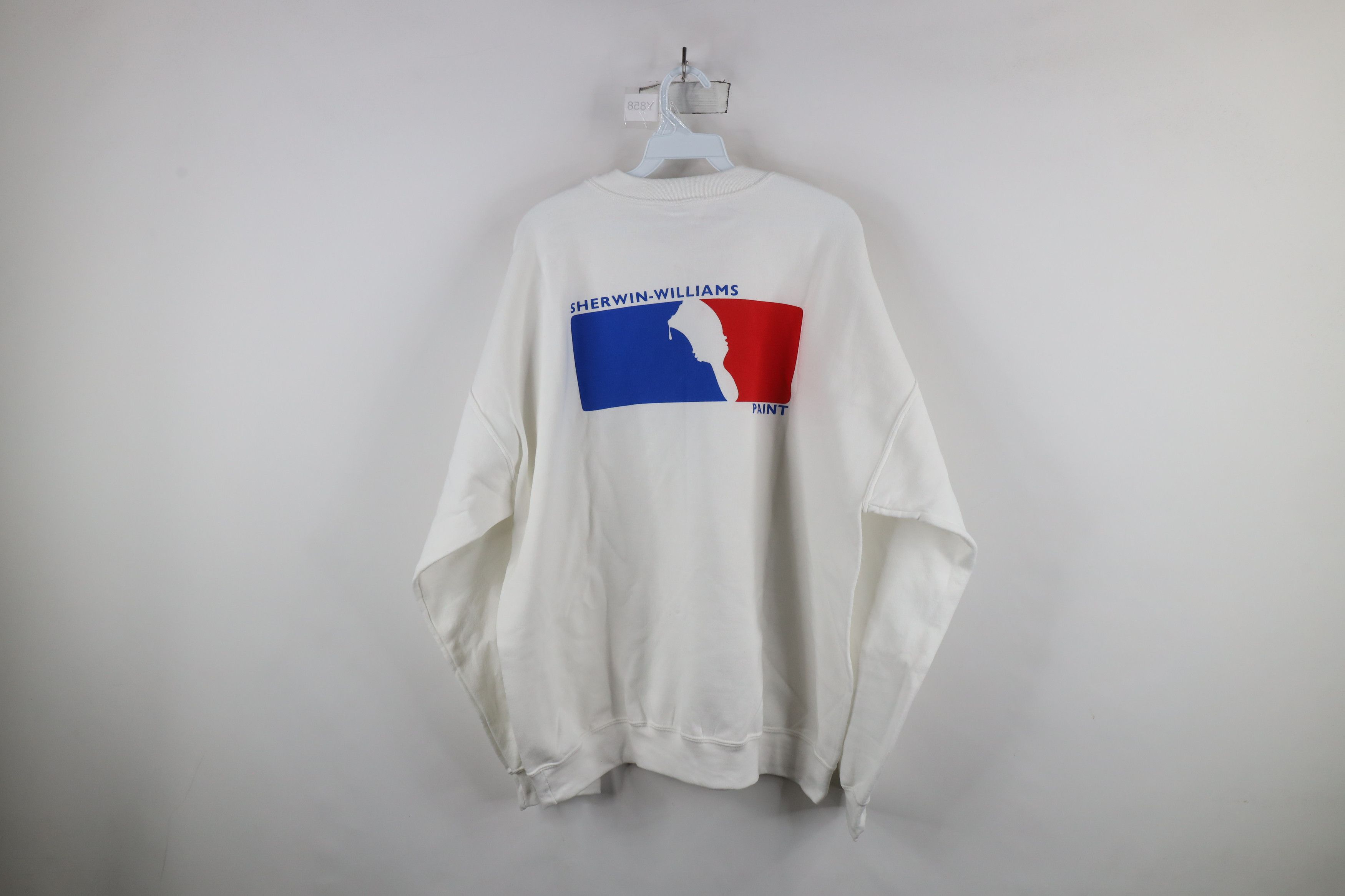 Vintage Vintage 90s Sherwin Williams Paint Crewneck Sweatshirt White Size US XL / EU 56 / 4 - 9 Thumbnail