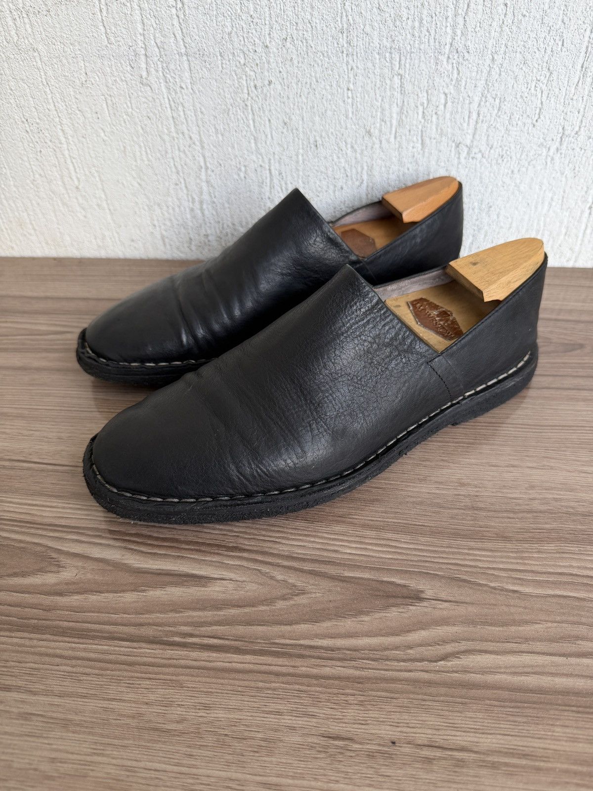 Ann Demeulemeester Leather mules clogs loafer with creep sole Size US 8 / EU 41 - 1 Thumbnail