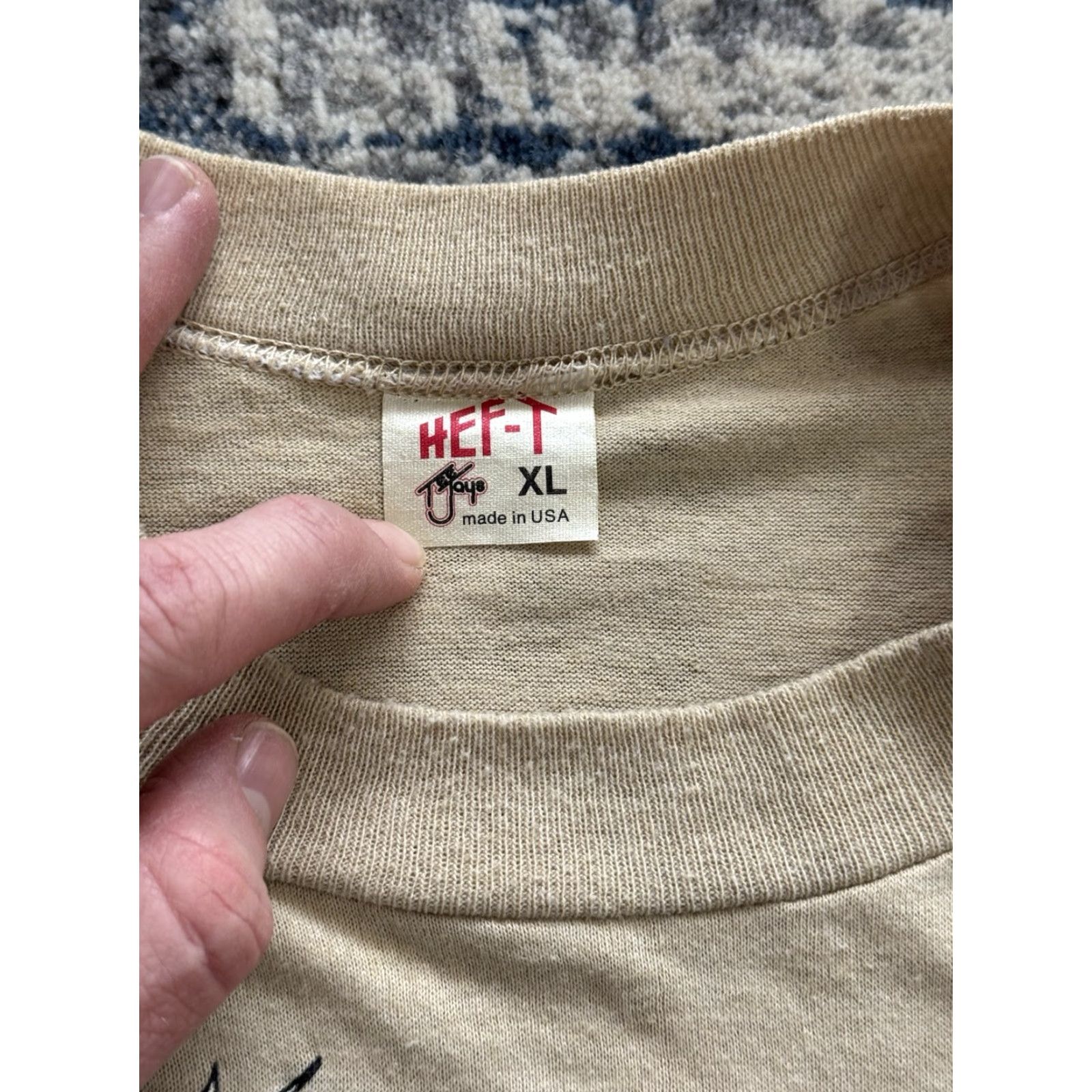 TEE JAYS VINTAGE Tee Jays 70s T-Shirt Men XL Beige Short Sleeve Crew Neck 400 Daytona Beach NASCAR Double-Sided Graphic Print Size US XL / EU 56 / 4 - 6 Thumbnail
