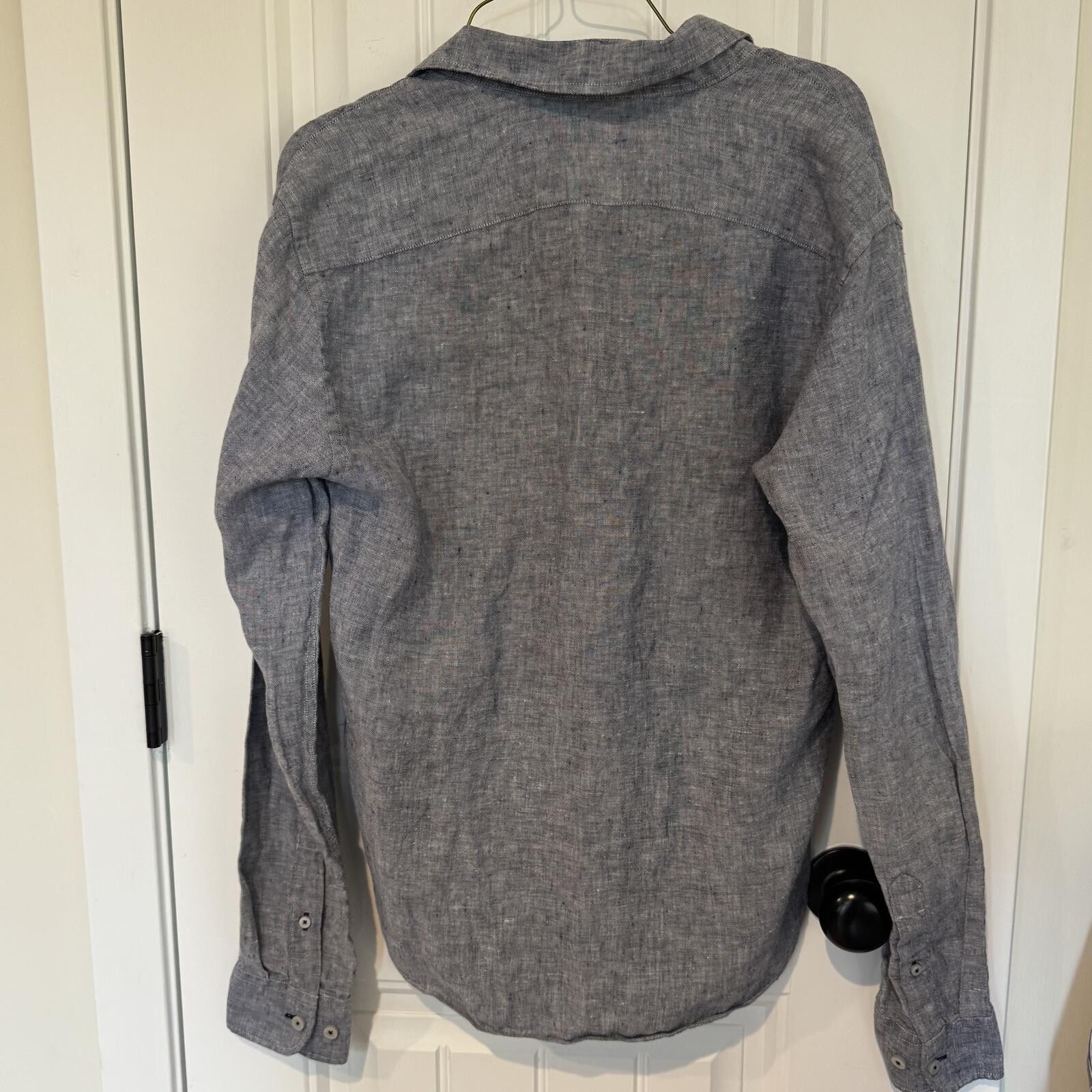 UNTUCKit UNTUCKit Slim Fit Wrinkle Resistant Linen Shirt Small Gray Size US S / EU 44-46 / 1 - 3 Thumbnail