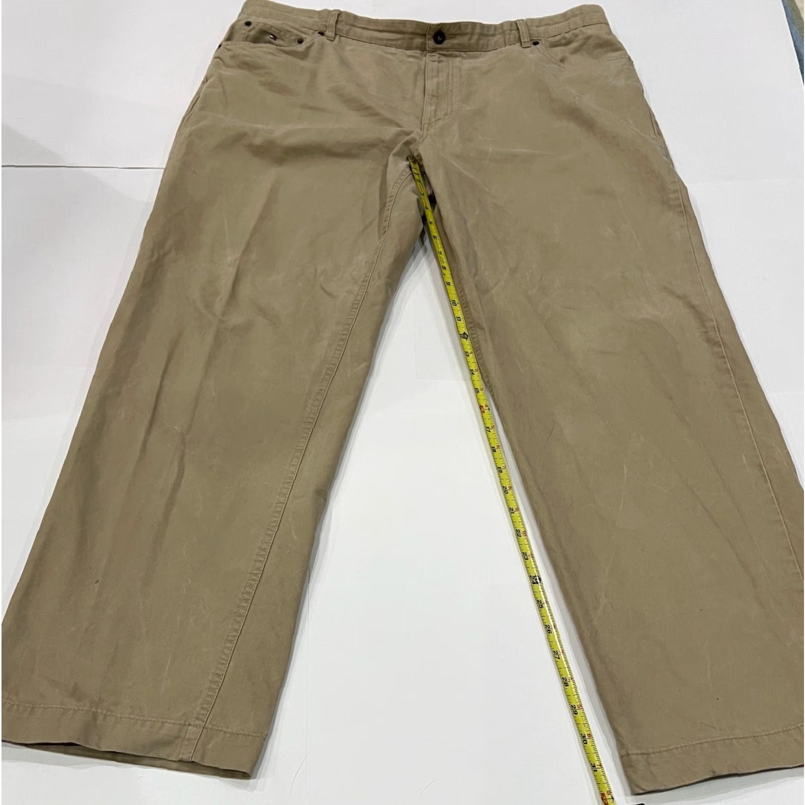 Tommy Hilfiger VINTAGE Tommy Hilfiger Men's Pants Khaki Canvas Straight Leg 42x32 Casual Business Size US 42 / EU 58 - 7 Thumbnail
