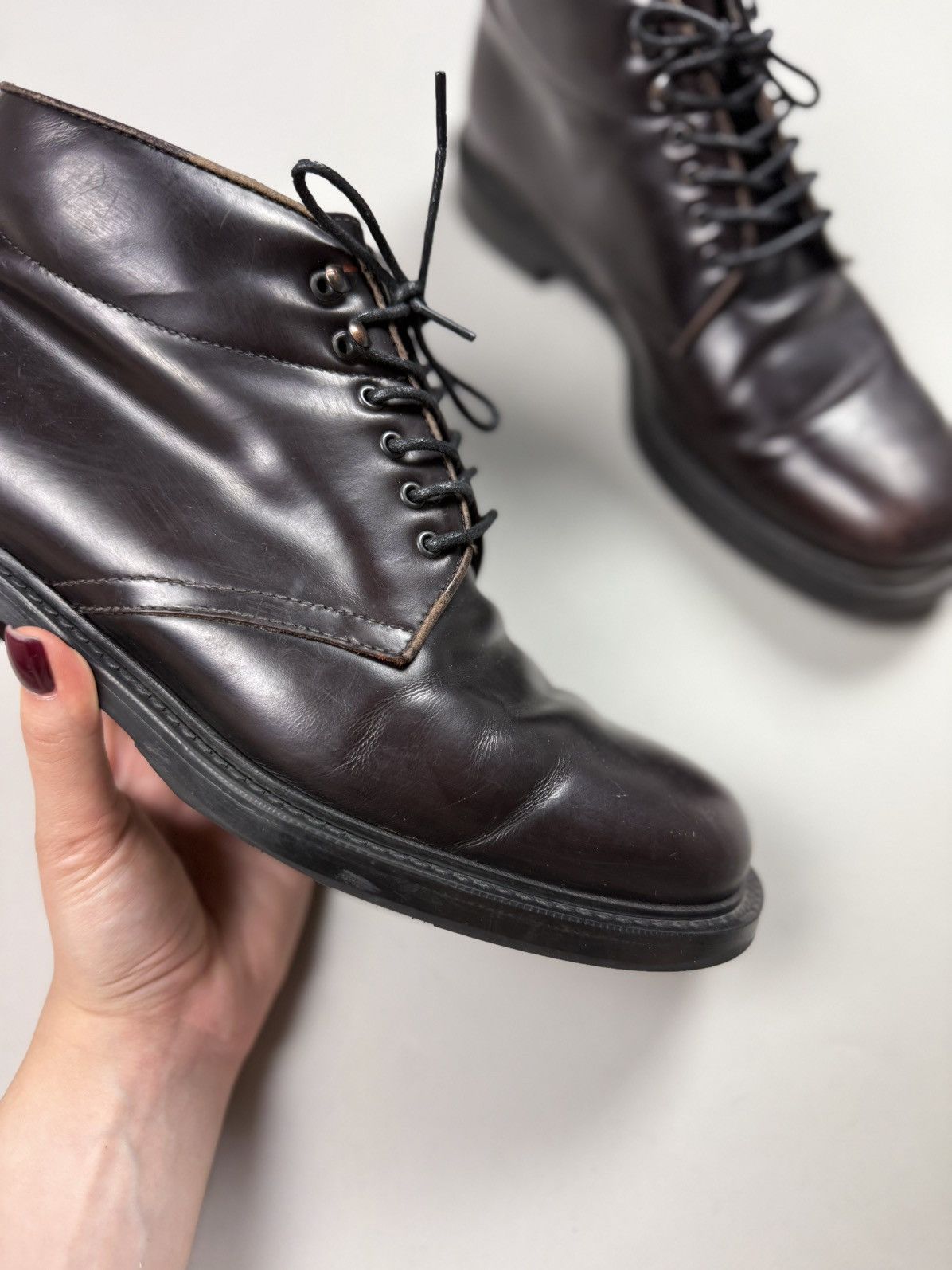 Prada Prada Men’s Leather Lace Up Boots Shoes Size UK 7.5 / US 8.5 Size US 8.5 / EU 41-42 - 6 Thumbnail