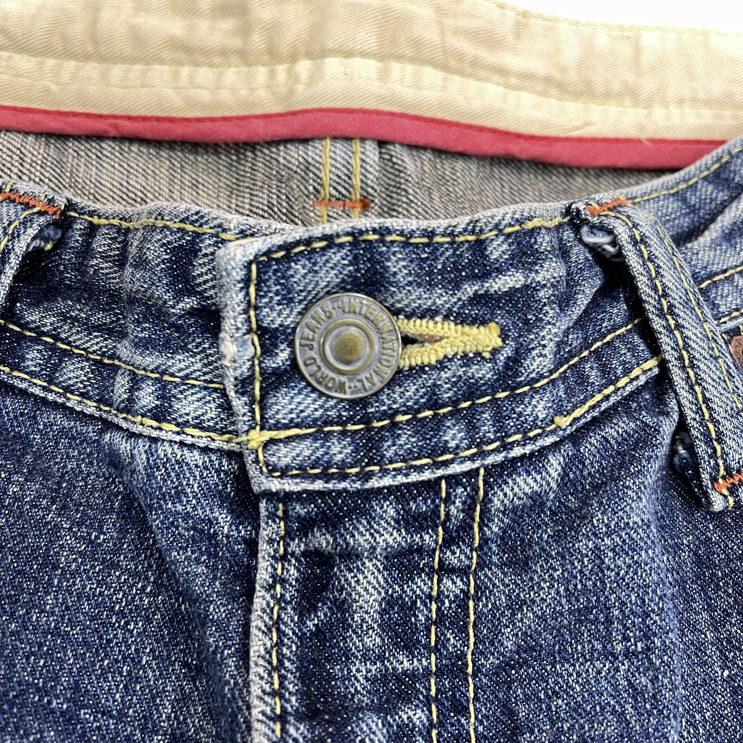 Japanese Brand GL HEART Paint Art Design Denim Jeans #1223/AQ Size US 33 - 9 Thumbnail