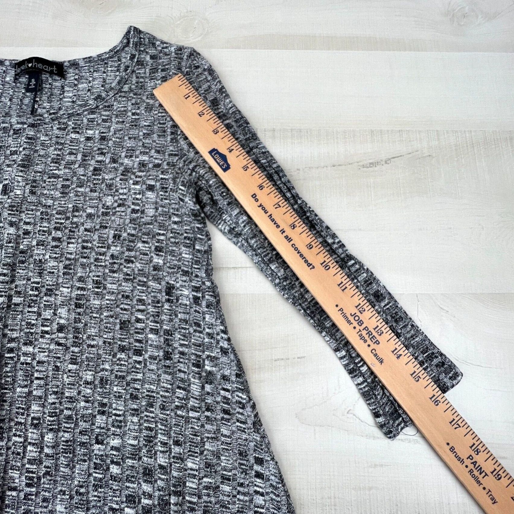 Vintage Womens Derek Heart Small Gray Sweater Tunic Casual 3/4 Sleeves Size S / US 4 / IT 40 - 7 Thumbnail