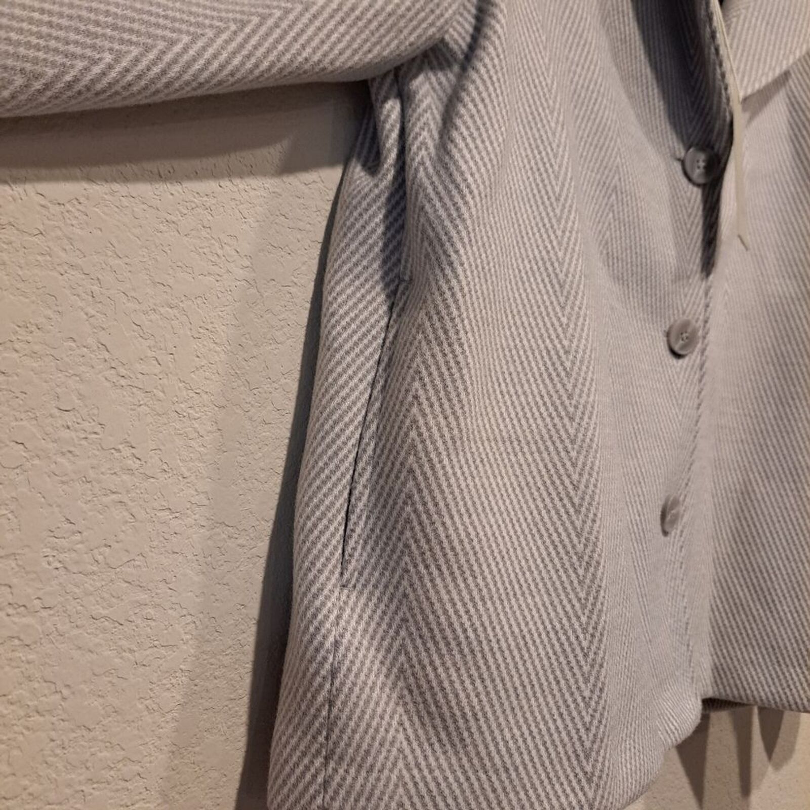 Joie Joie wool blend pea coat jacket collar chevron blue sz XL Size XL / US 12-14 / IT 48-50 - 10 Thumbnail