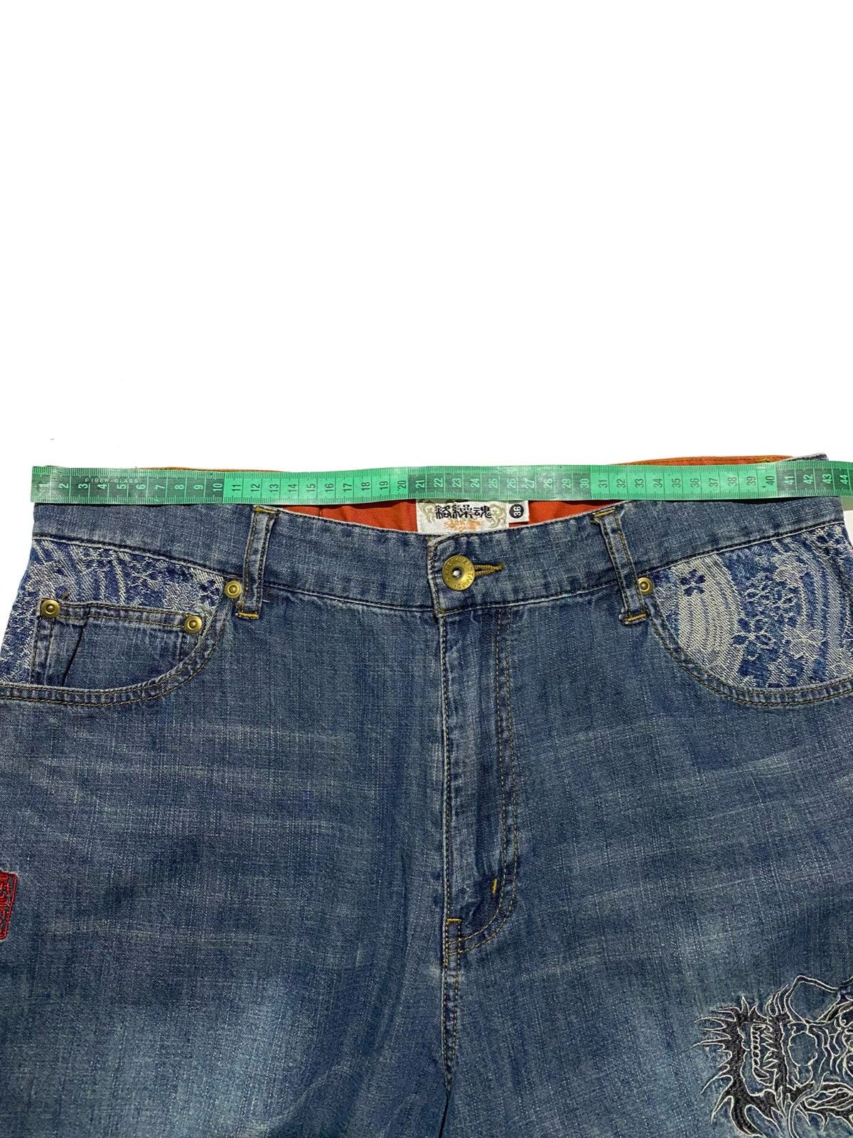 Japanese Brand VINTAGE KARAKURI TAMASHII DRAGON DENIM PANTS Size US 36 / EU 52 - 11 Thumbnail