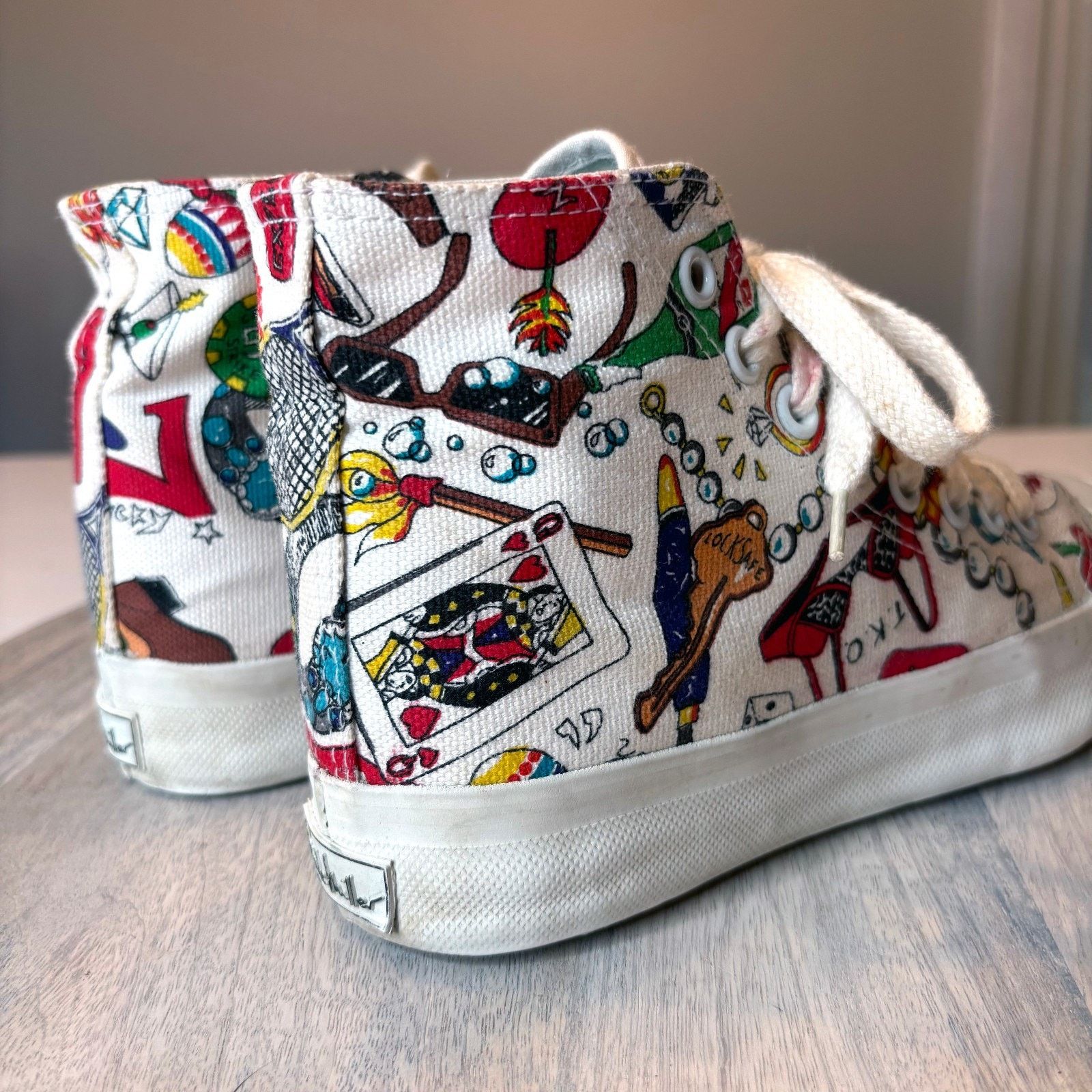 Nicole Miller Vintage Nicole Miller Pop Art High Top Sneakers Women's 6.5 Size US 6.5 / IT 36.5 - 6 Thumbnail