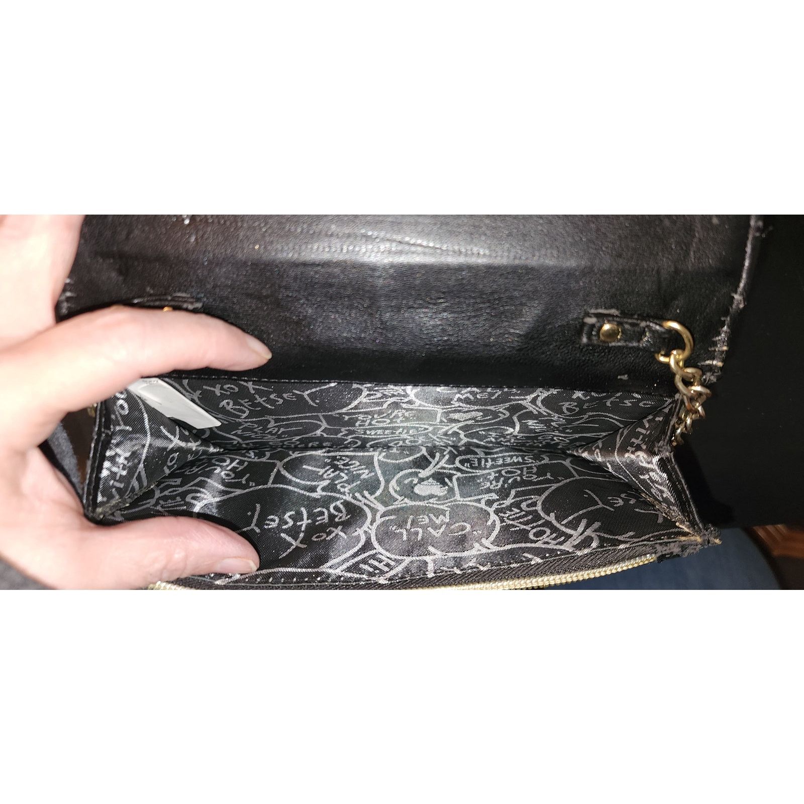 Betsey Johnson Betsy Johnson black leather heart crossbody clutch Size ONE SIZE - 4 Thumbnail