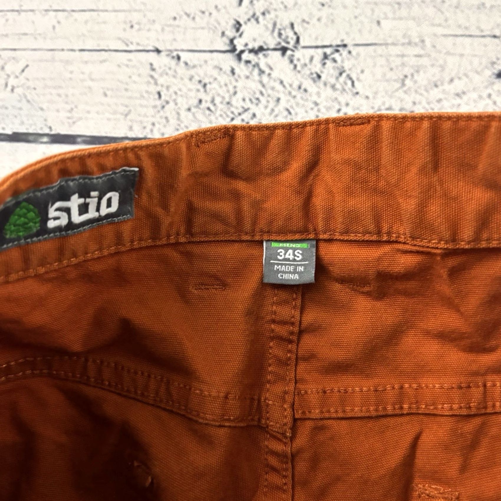 Vintage Stio Rivet Canvas Organic Cotton Casual Pants Men's 34 Short Orange Chino Cotton 27 inseam Mens Size US 34 / EU 50 - 4 Thumbnail