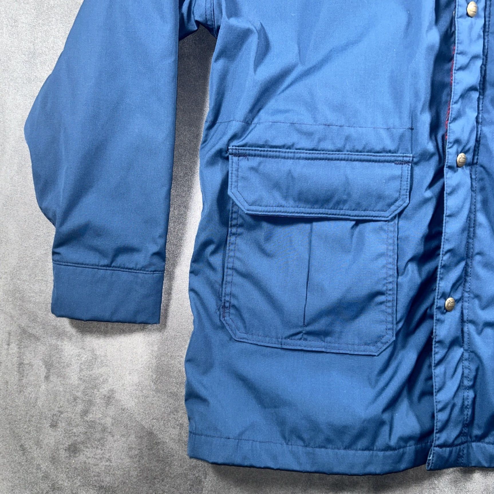 Vintage VINTAGE Woolrich Parka Jacket Mens L Blue Wool Lined 80s USA Made Woolrich Parka Woolrich Chore Jacket Size US L / EU 52-54 / 3 - 3 Thumbnail