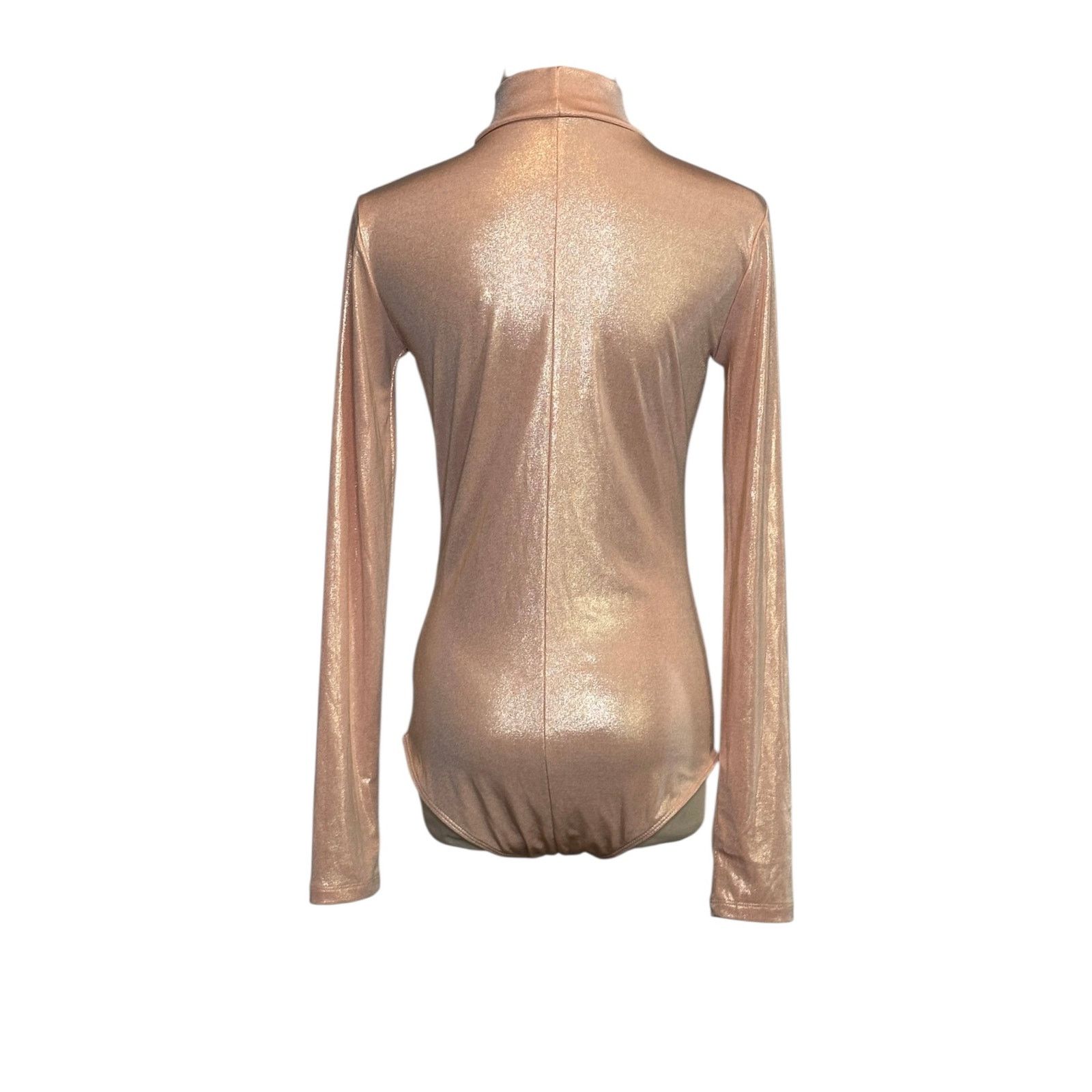 Zara Zara metallic pink long sleeves bodysuit size Medium Size M / US 6-8 / IT 42-44 - 6 Thumbnail