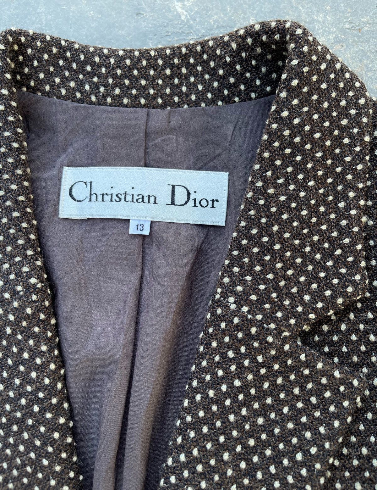 Christian Dior Monsieur 🔥Vintage Christian Dior Polka Dot Button Jacket Size M / US 6-8 / IT 42-44 - 8 Thumbnail