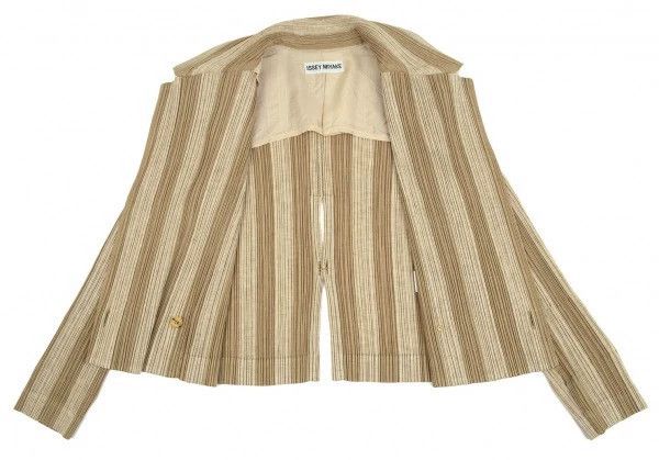 Issey Miyake issey miyake Pleated striped coat Size L / US 10 / IT 46 - 5 Thumbnail