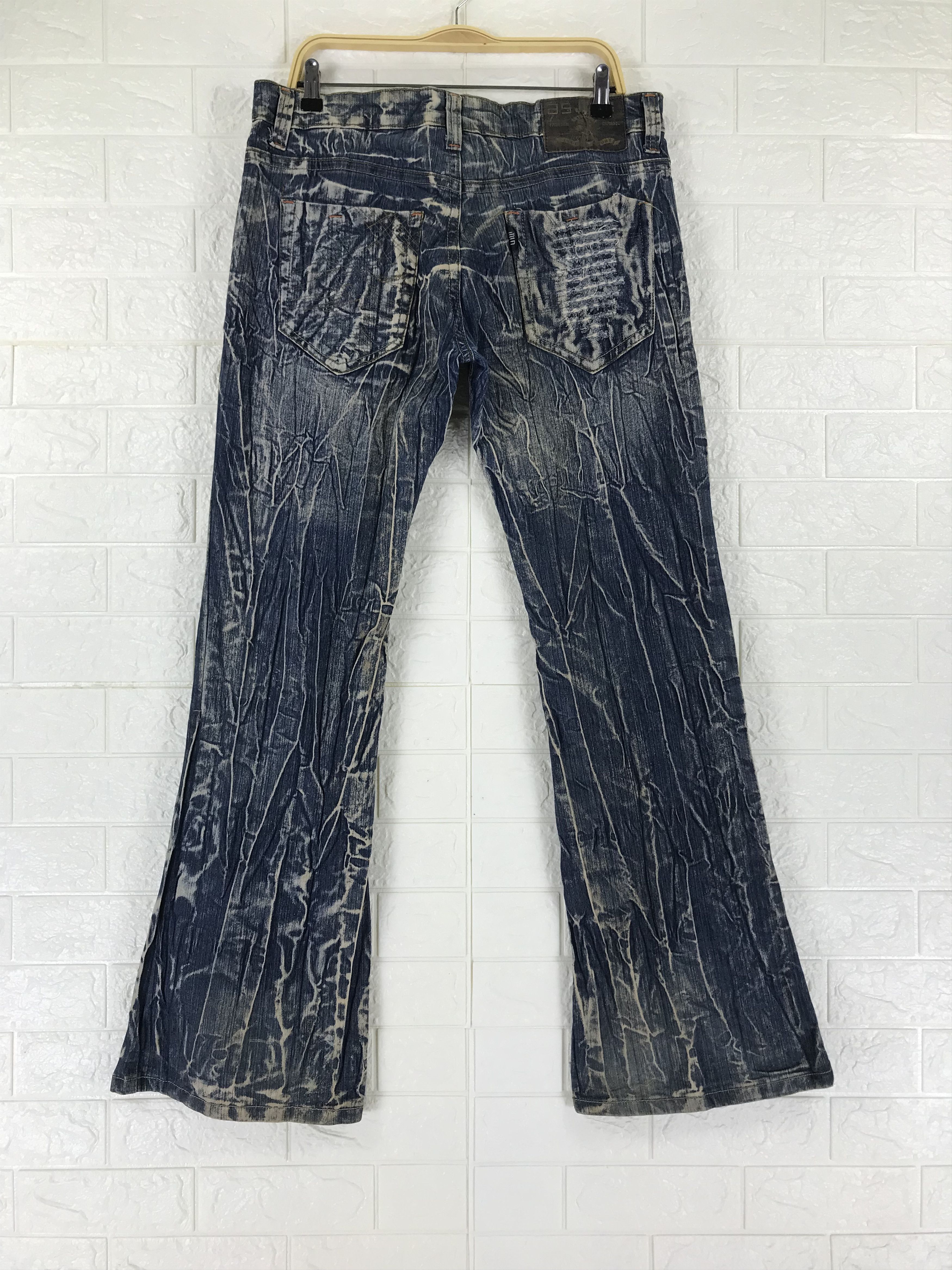 If Six Was Nine Vintage Japanese Bleach Art Printed Flare Jeans Size US 36 / EU 52 - 5 Thumbnail