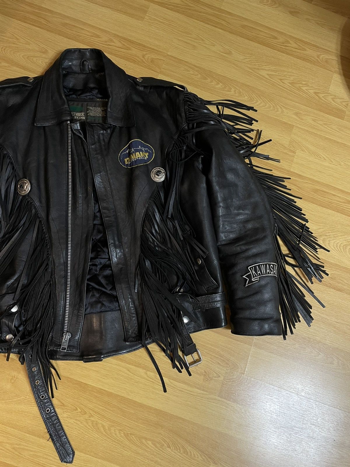 Vintage vintage biker leather suede fringe jacket rare M-L Size US M / EU 48-50 / 2 - 4 Thumbnail