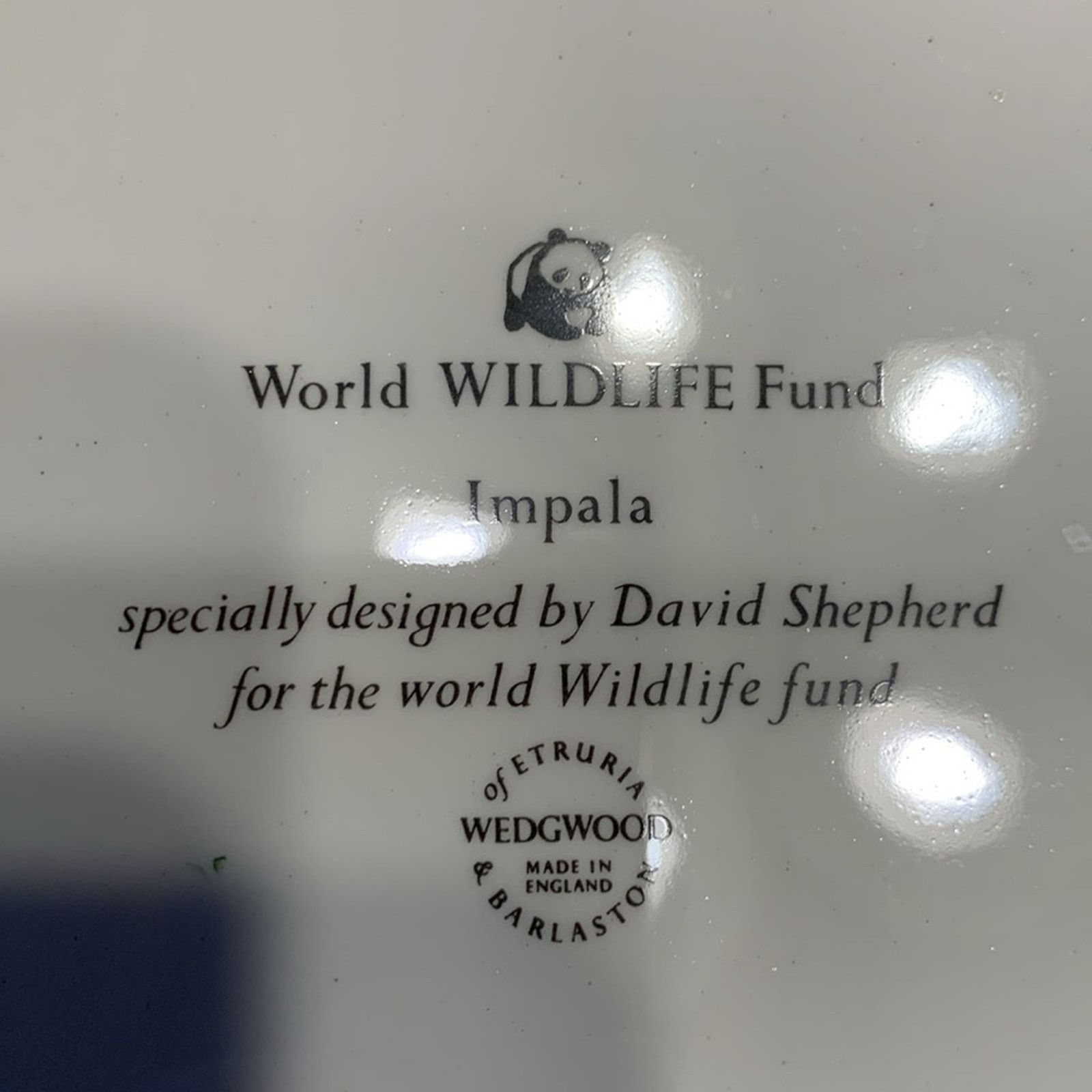 Vintage 5 rare Wedgewood wildlife WWF dinner plates David Shepherd Size ONE SIZE - 8 Thumbnail