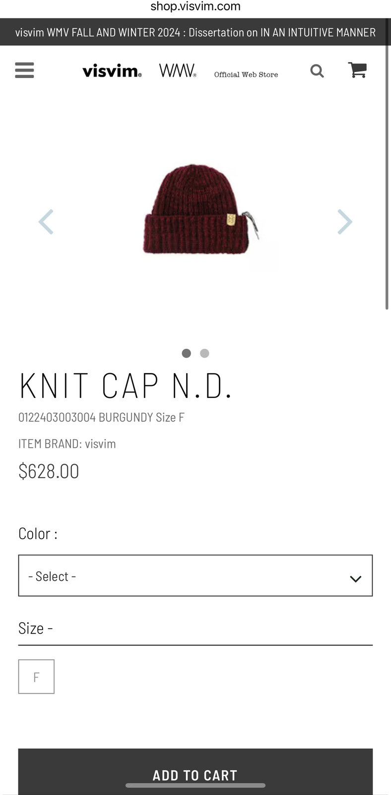 Visvim VISVIM 22AW SPOT KNIT CAP N.D. Size ONE SIZE - 3 Thumbnail
