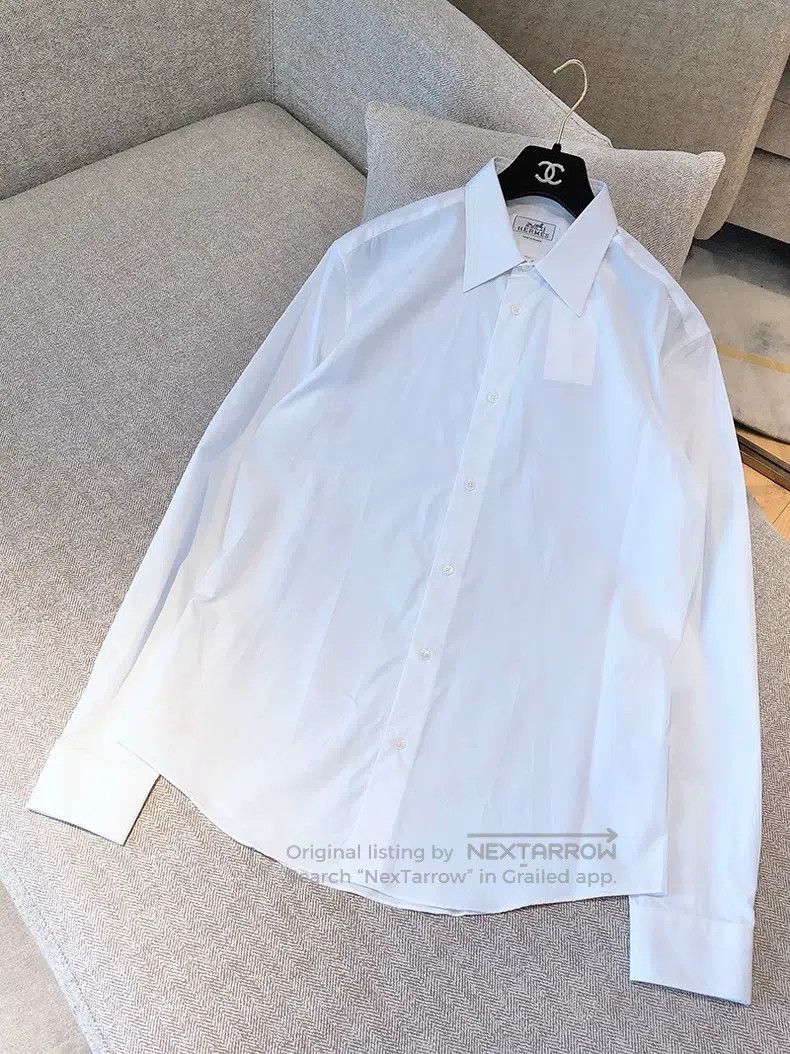 Hermes Hermes Classic men's white shirt Size US XXS / EU 40 - 1 Thumbnail